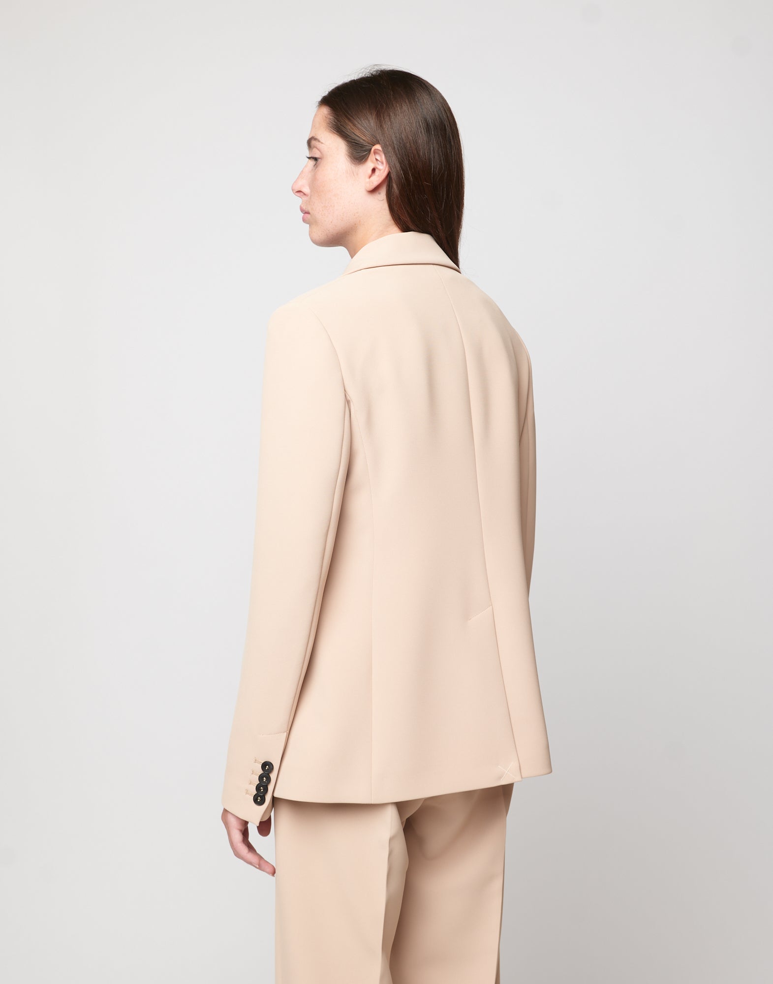 DOUUOD Giacca Doppio Petto in Crepe Sablè Comfort Cialda