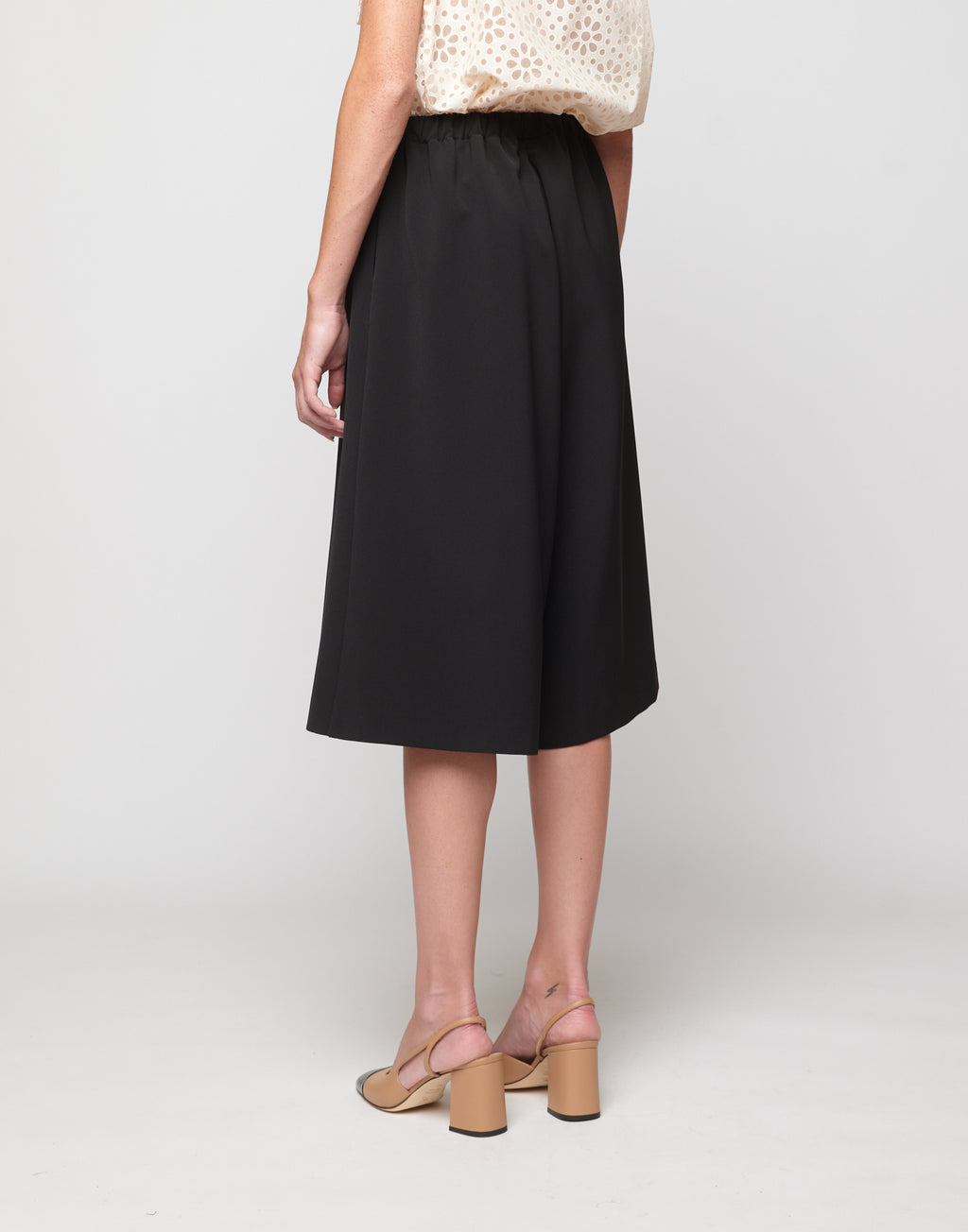 DOUUOD Gonna-Pantalone in Crepe Sablè Comfort Nera