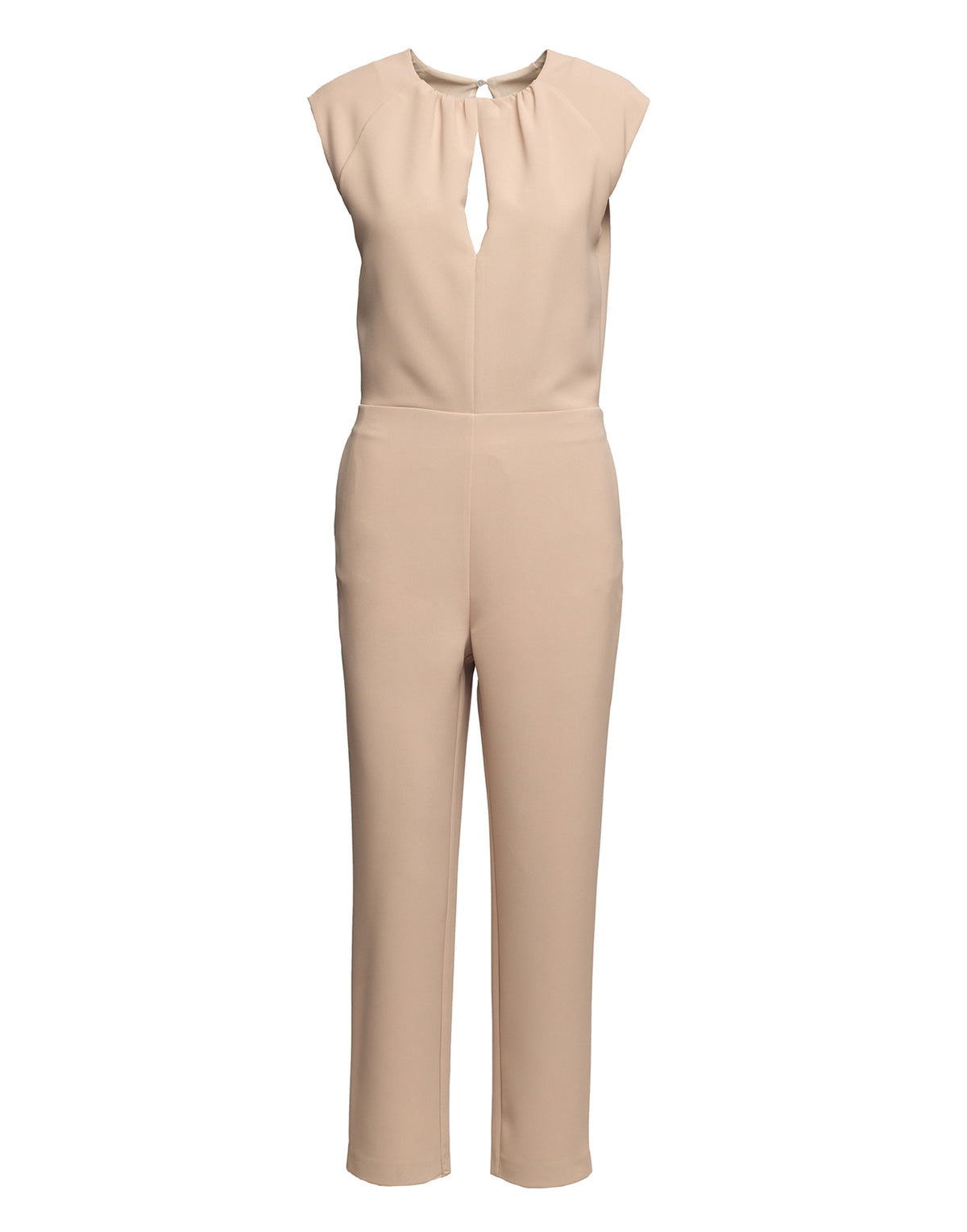 DOUUOD Tuta Smanicata in Crepe Sablé Comfort Cialda