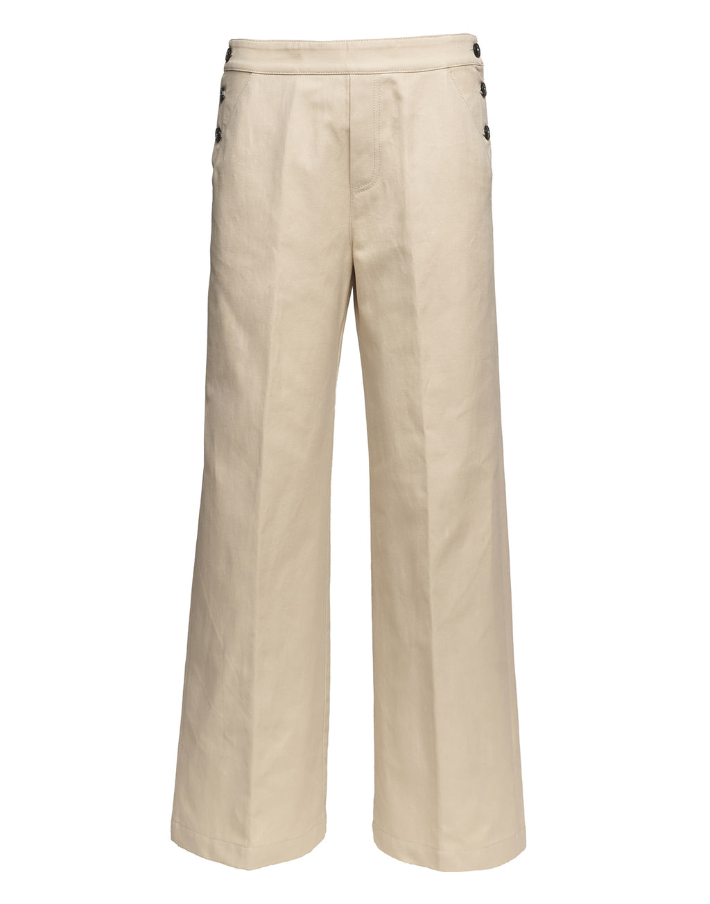 DOUUOD Pantaloni alla Marinara in Lino Cotone Orzo