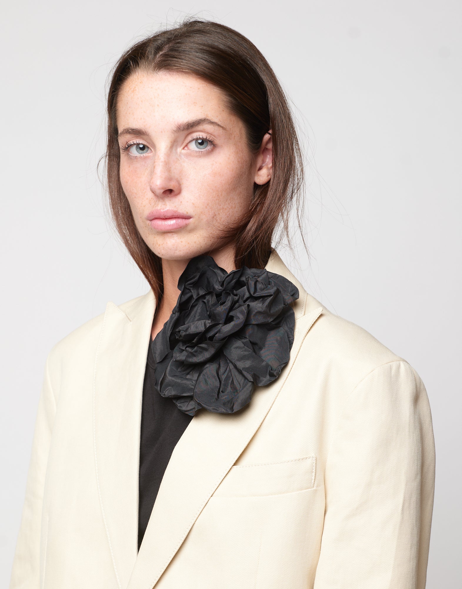 DOUUOD Giacca Monopetto in Lino Cotone Orzo