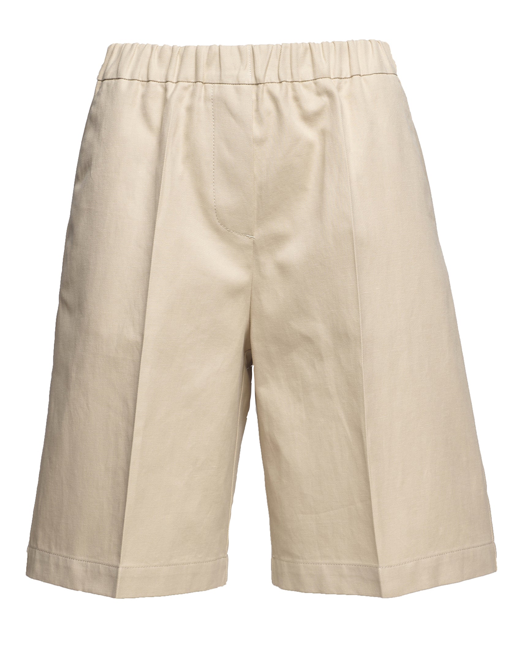 DOUUOD Bermuda Basket in Lino Cotone Orzo