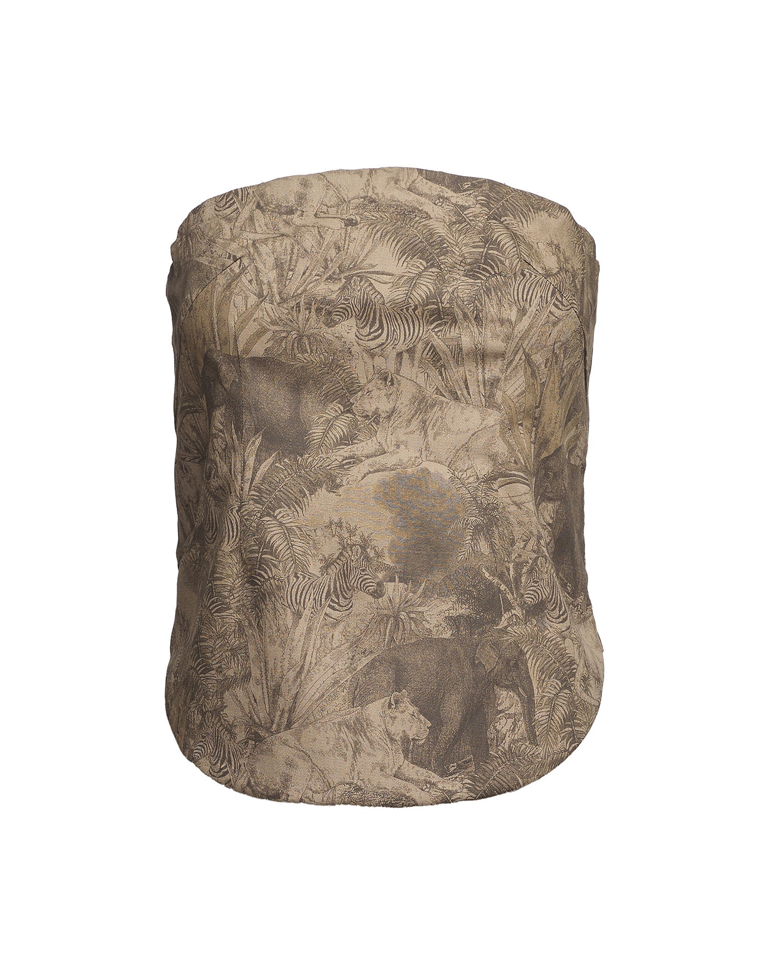 DOUUOD Top Décolleté in Drill di Cotone Stampa Jungle