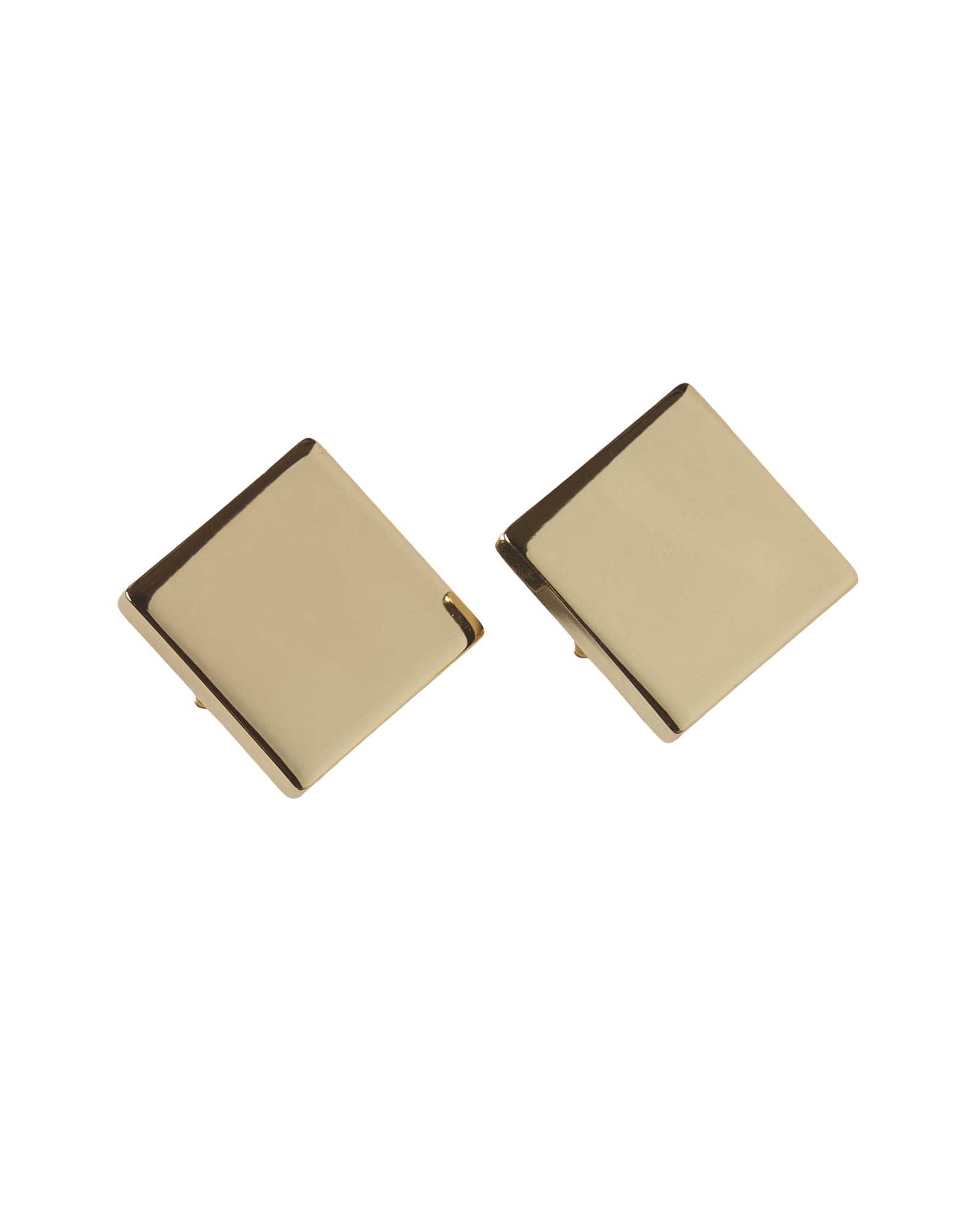DOUUOD Orecchini Quadrati con Clip Oro