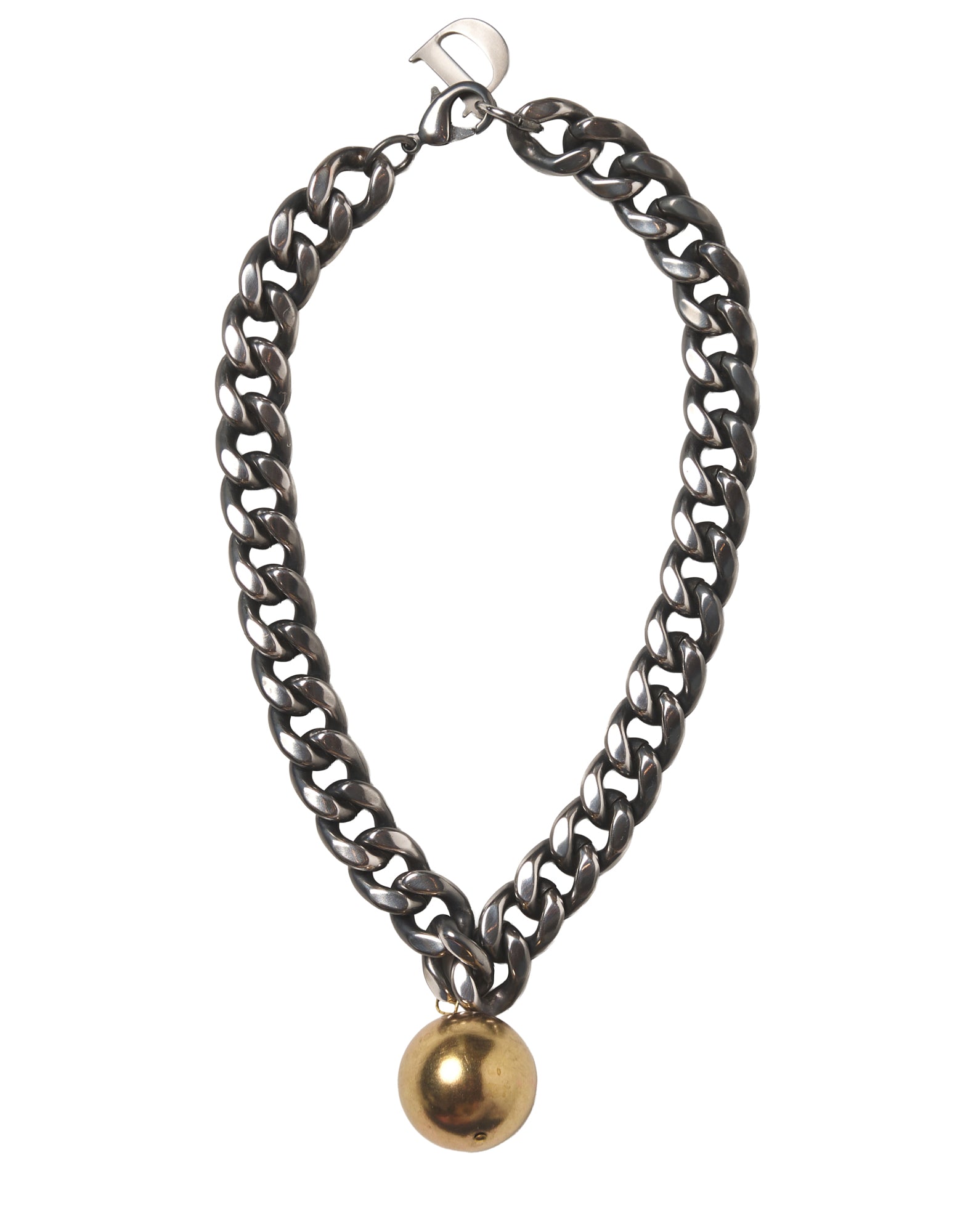 DOUUOD Collana Corta Groumette con Sfera Bicolor