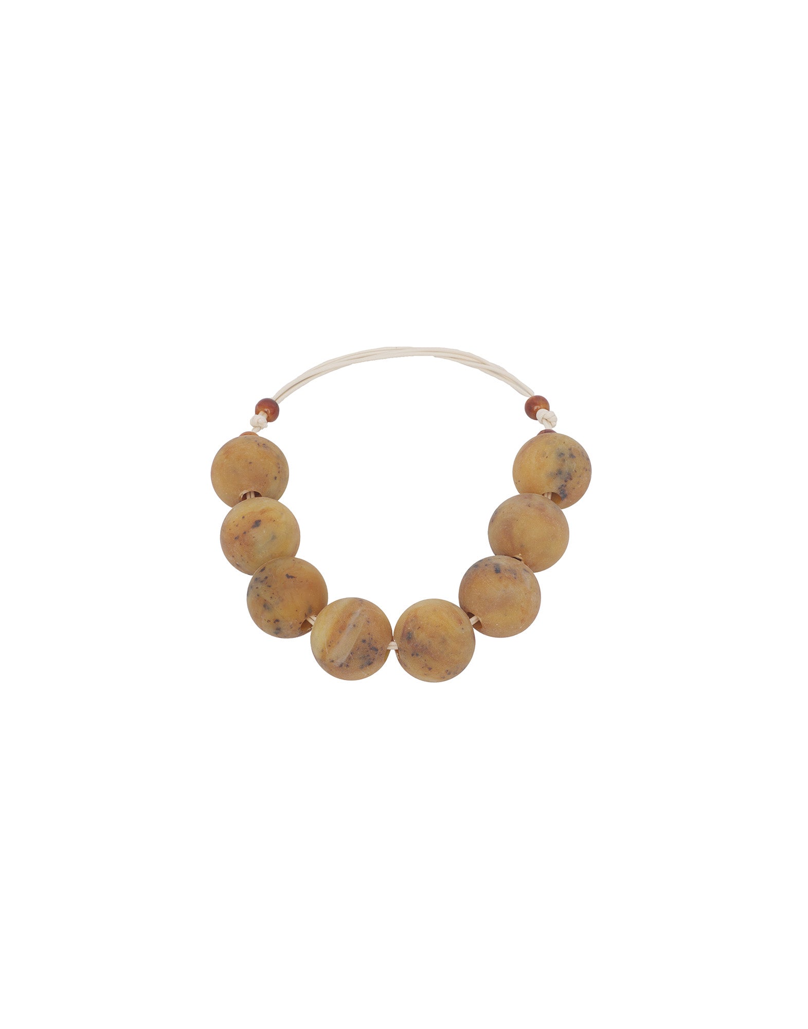 DOUUOD Collana Girocollo con Pietre in Marmo Giallo