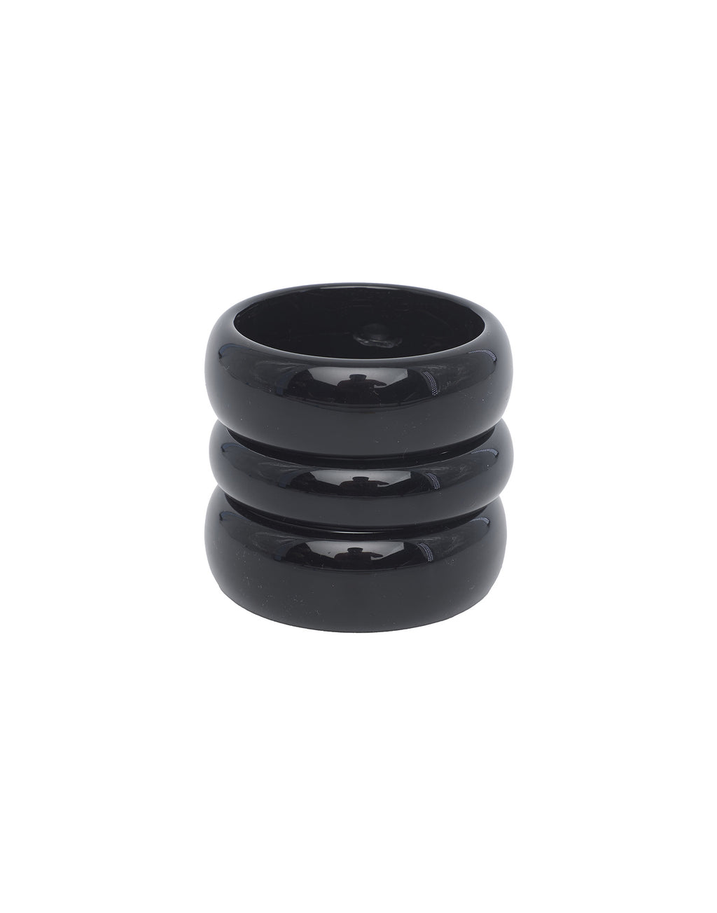 DOUUOD Bracciale Alto in Plexi Lucido Nero