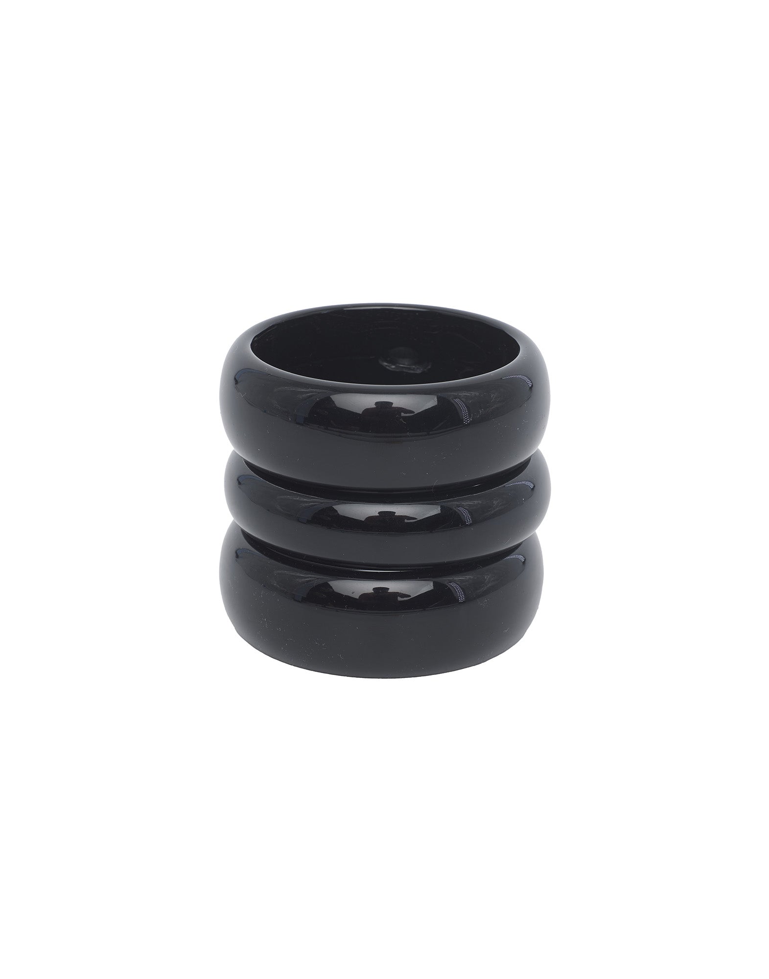 DOUUOD Bracciale Alto in Plexi Lucido Nero