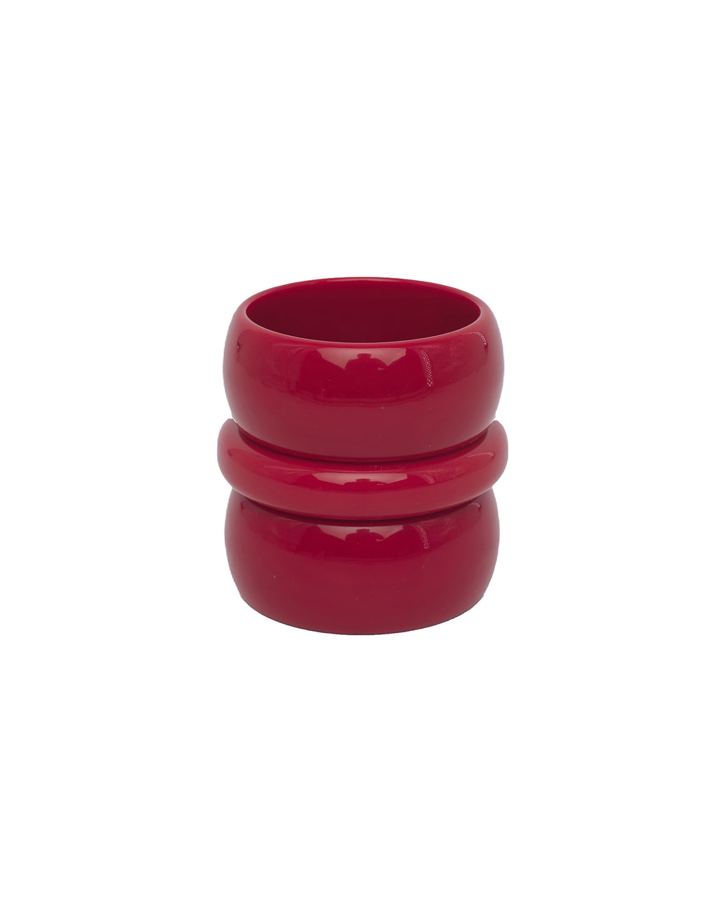 DOUUOD Bracciale Basso in Plexi Lucido Rubino