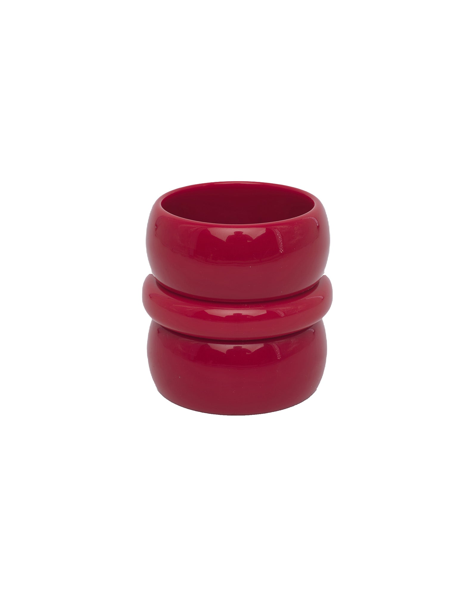 DOUUOD Bracciale Basso in Plexi Lucido Rubino