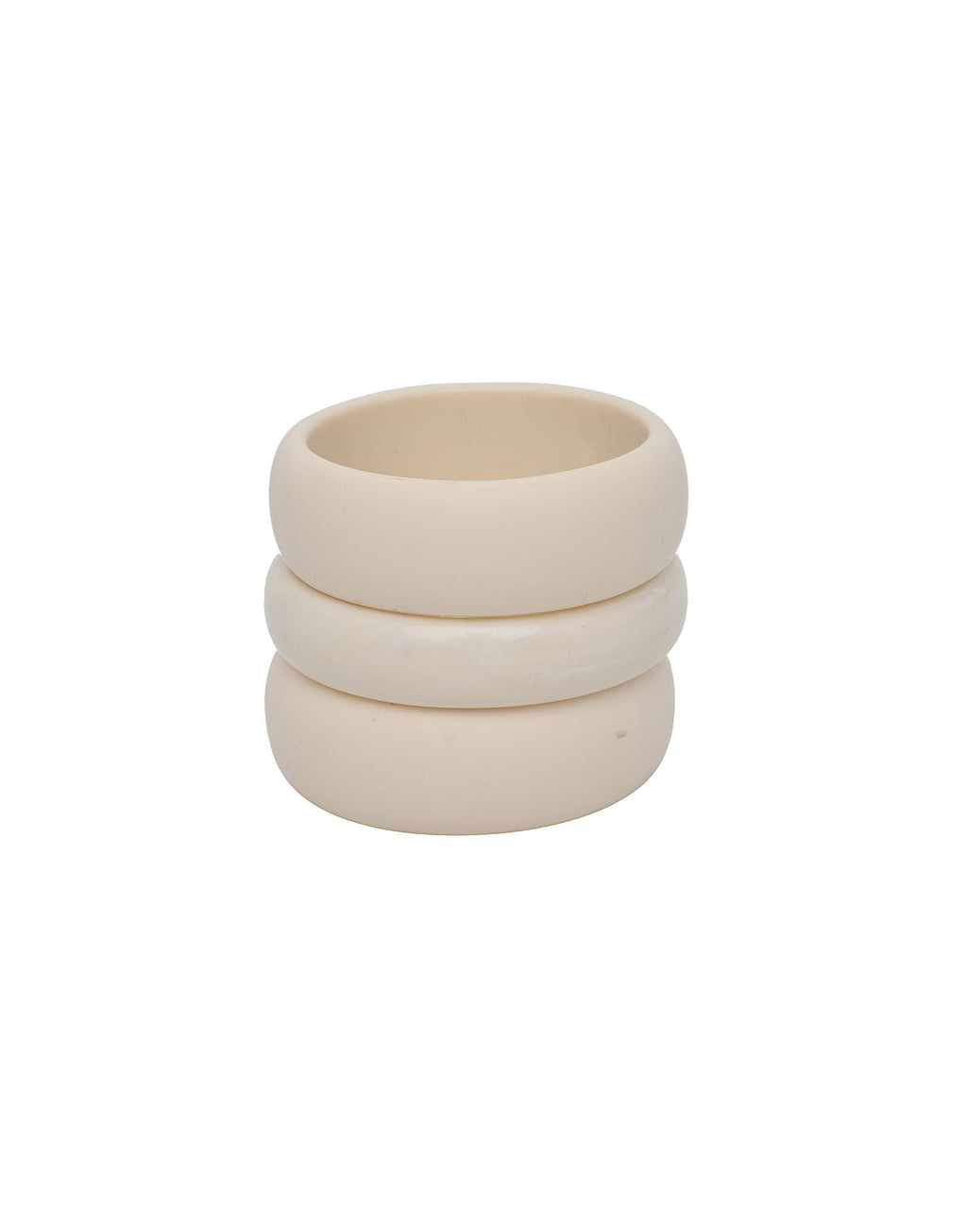 DOUUOD Bracciale Basso in Plexi Opaco Avorio