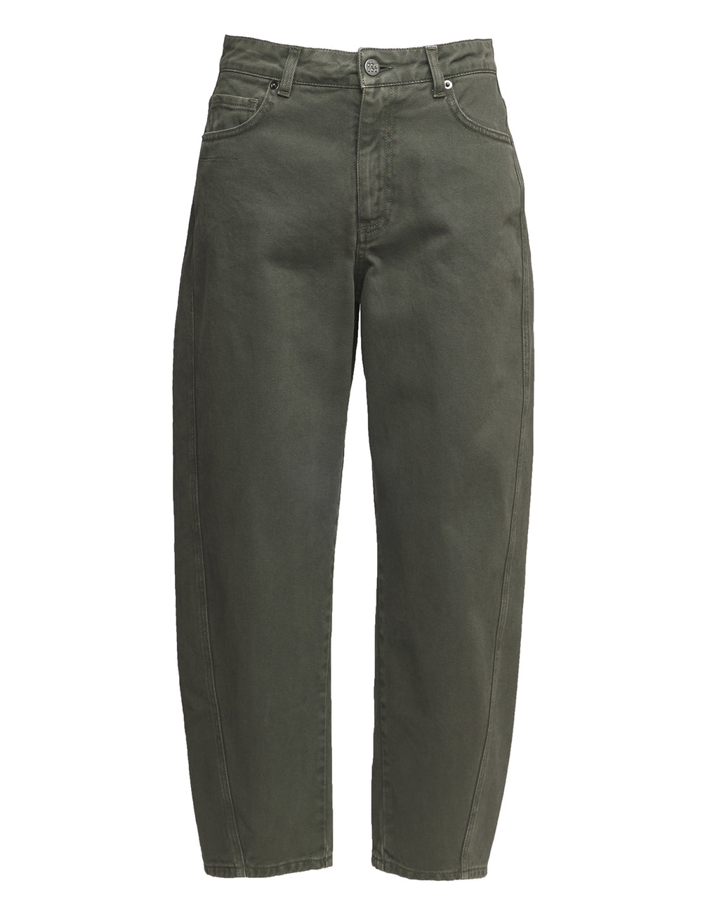 DOUUOD Pantaloni 5 Tasche Baggy in Drill di Cotone Verde Militare
