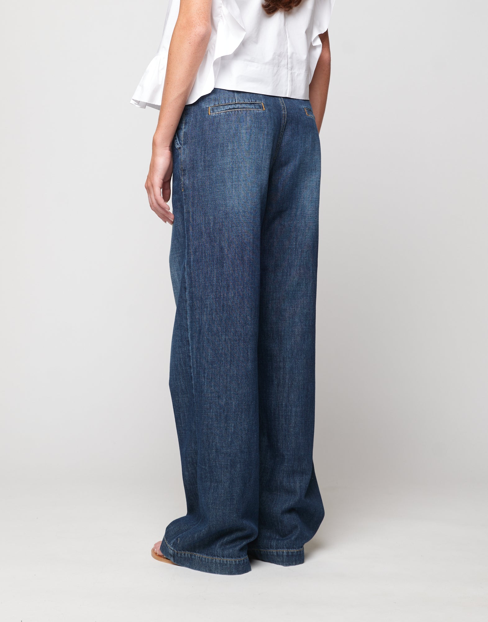 DOUUOD Jeans Palazzo in Denim Light