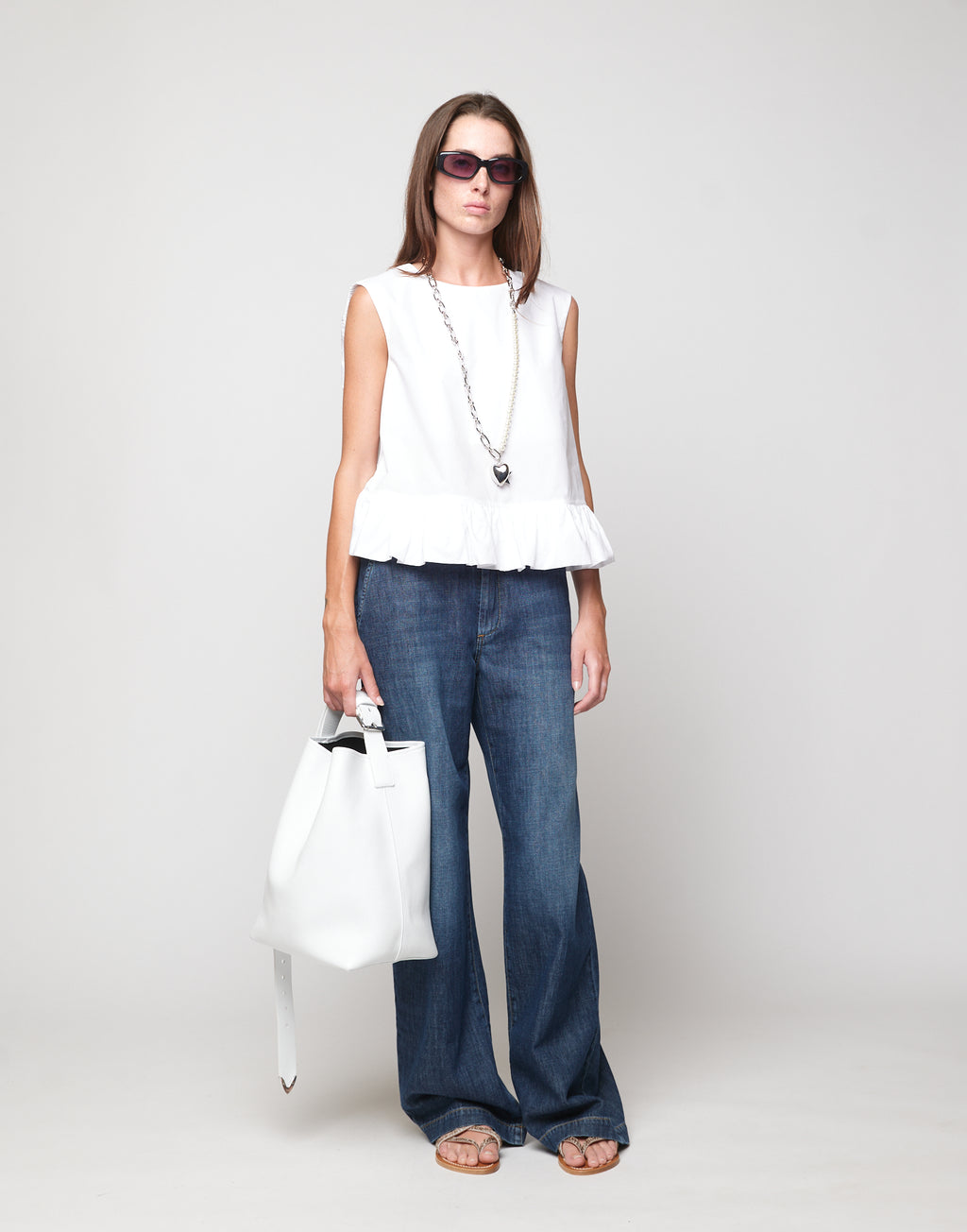 DOUUOD Jeans Palazzo in Denim Light