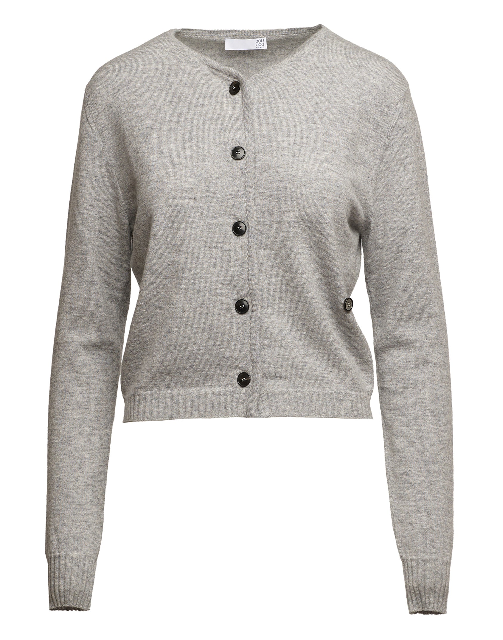 DOUUOD Cardigan Leggero in Lana Cashmere Seta Grigio
