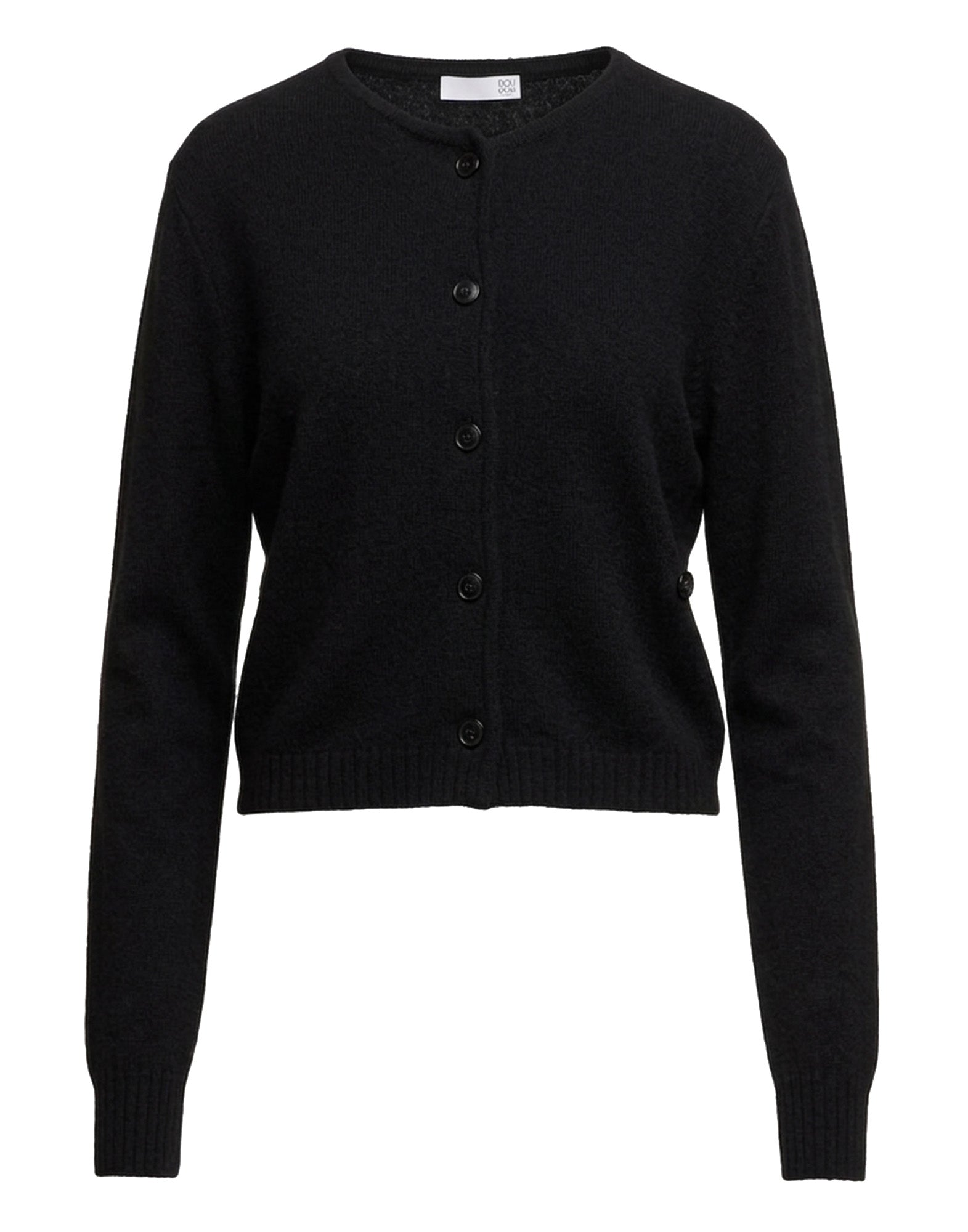 DOUUOD Cardigan Leggero in Lana Cashmere Seta Nero