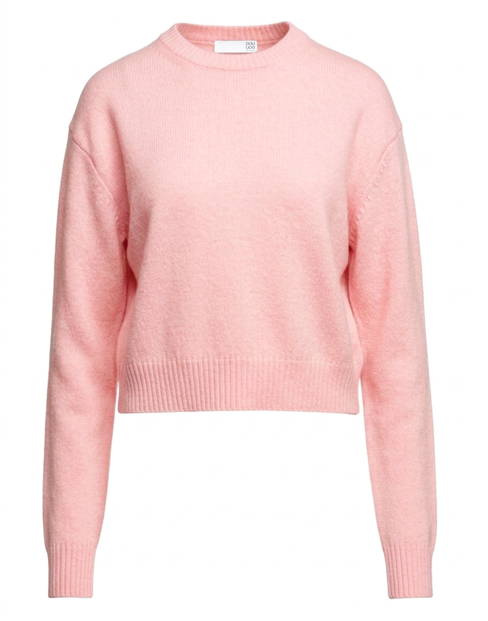 DOUUOD Maglione Girocollo in Lana Cashmere Seta Rosa