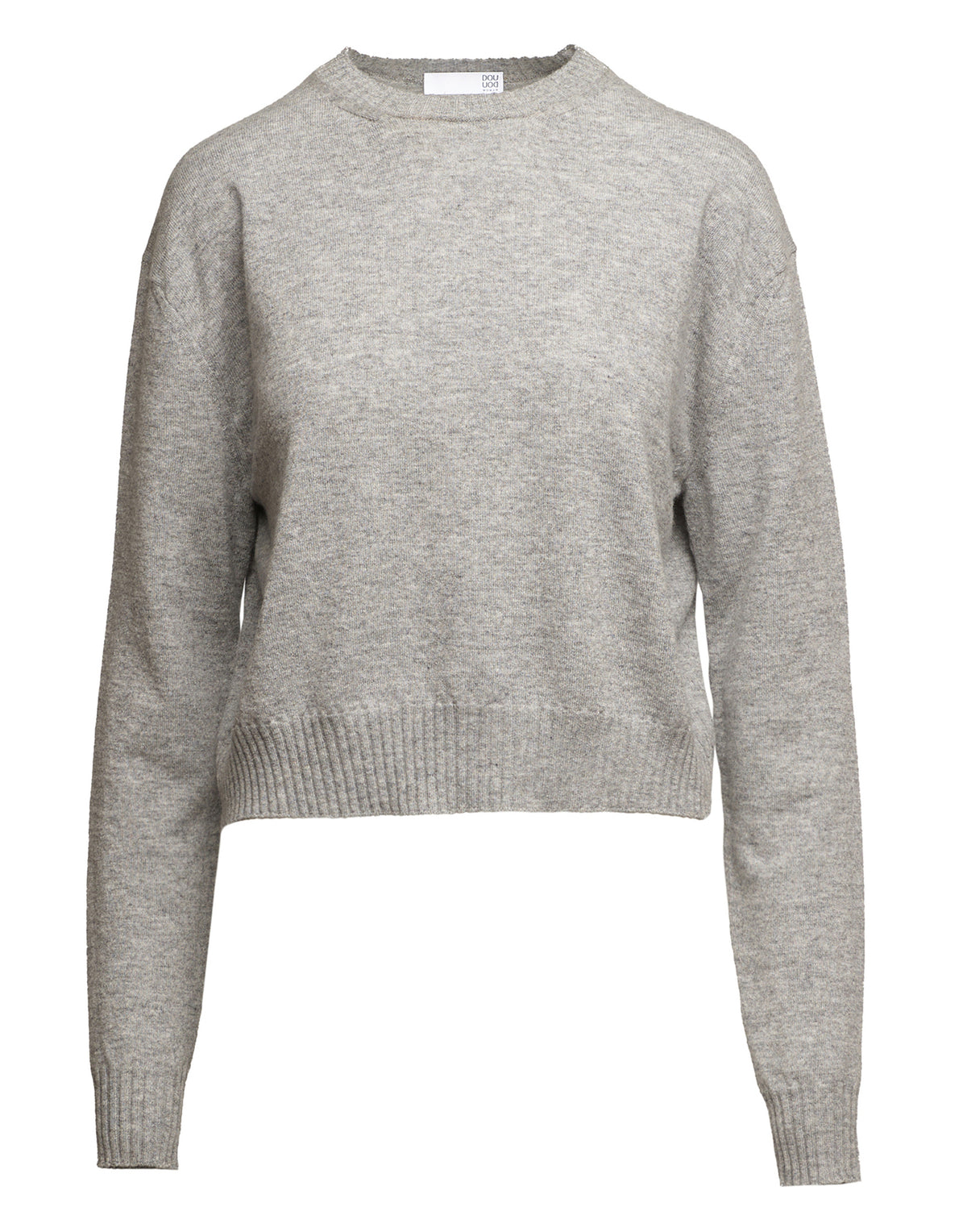 DOUUOD Maglione Girocollo in Lana Cashmere Seta Grigio