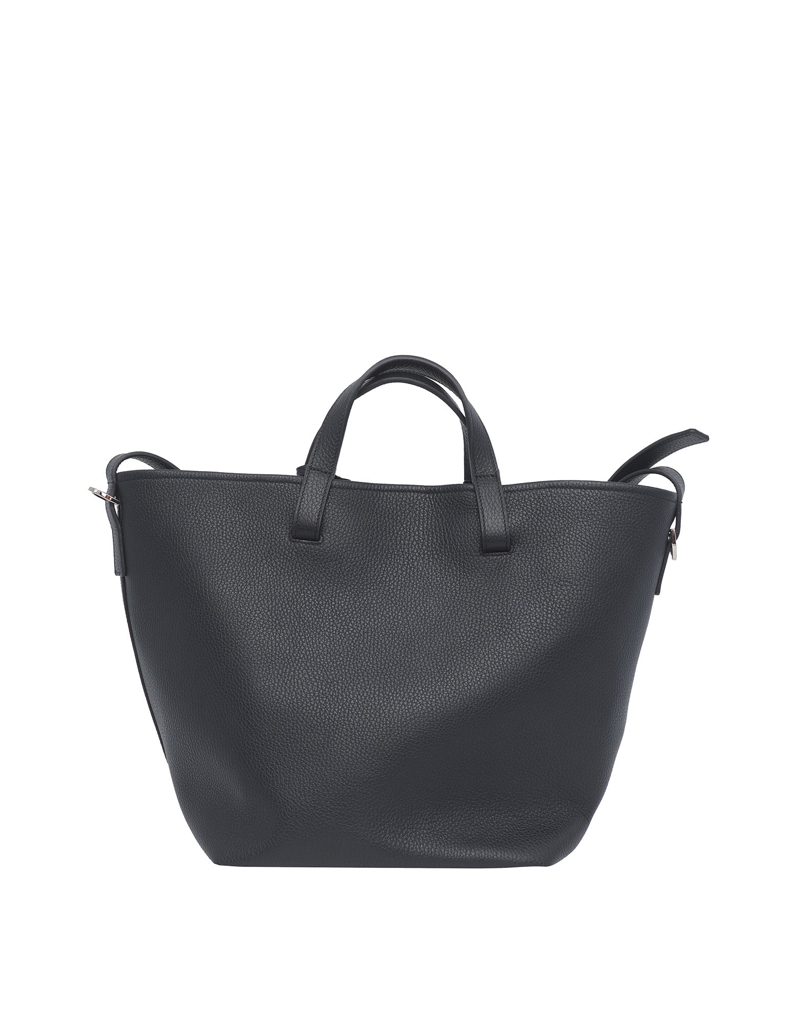 DOUUOD Borsa Shopping Giulia in Pelle Martellata Nera