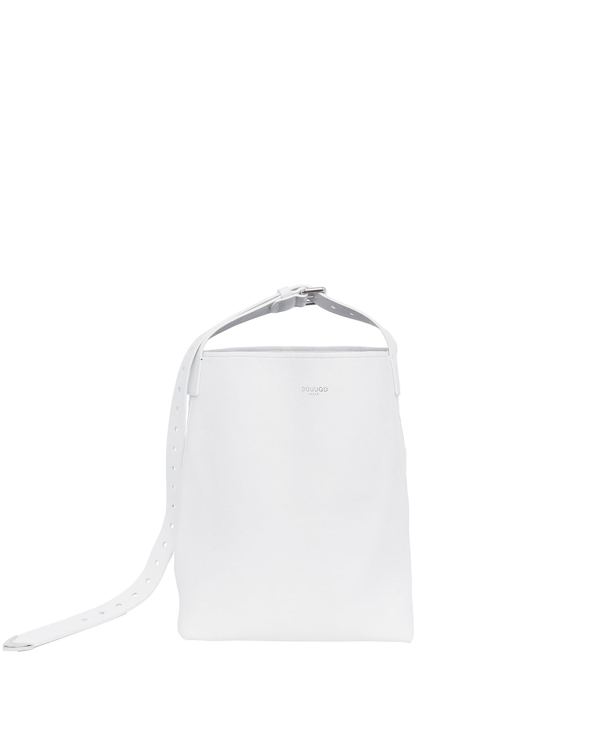 DOUUOD Borsa a Secchiello Tilla in Pelle Mousse Off White