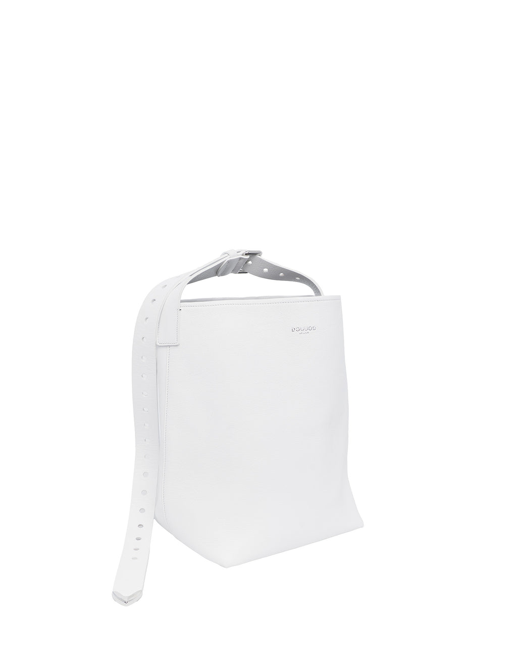 DOUUOD Borsa a Secchiello Tilla in Pelle Mousse Off White