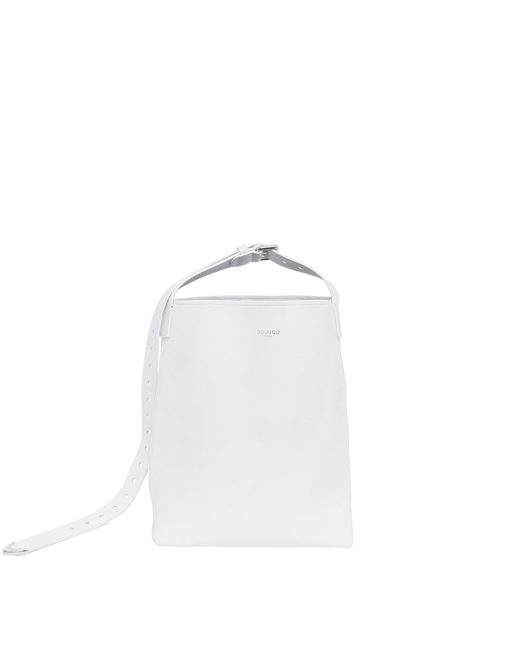 DOUUOD Borsa a Secchiello Tilla in Pelle Mousse Off White
