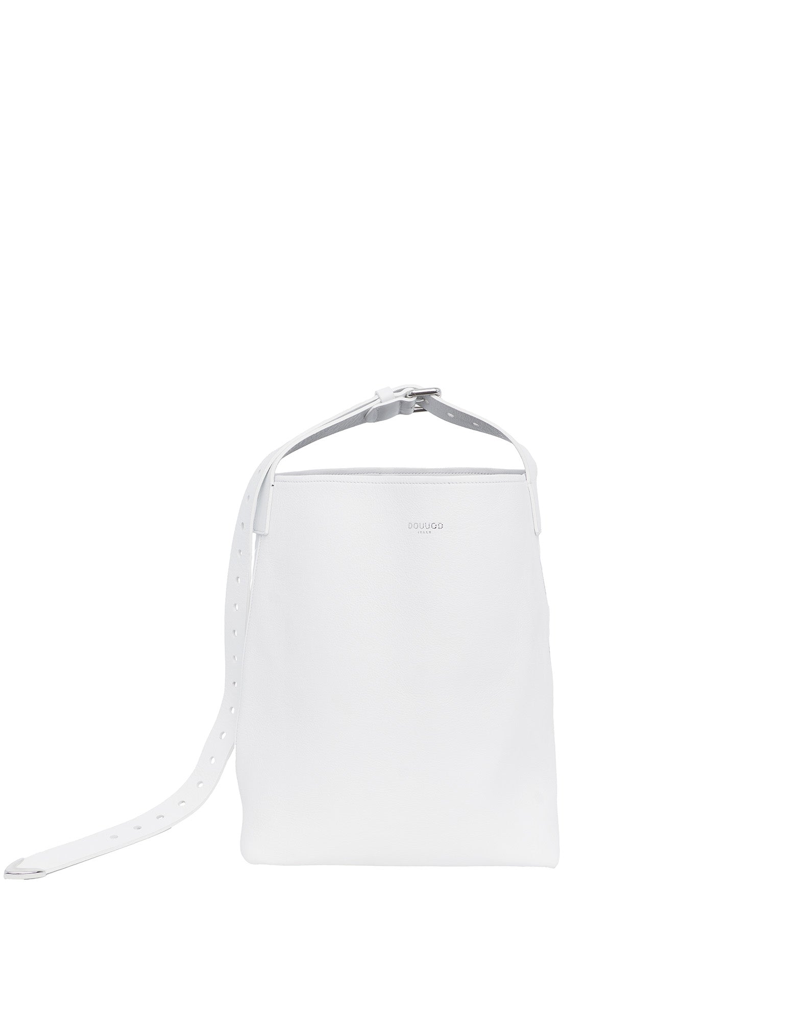 DOUUOD Borsa a Secchiello Tilla in Pelle Mousse Off White