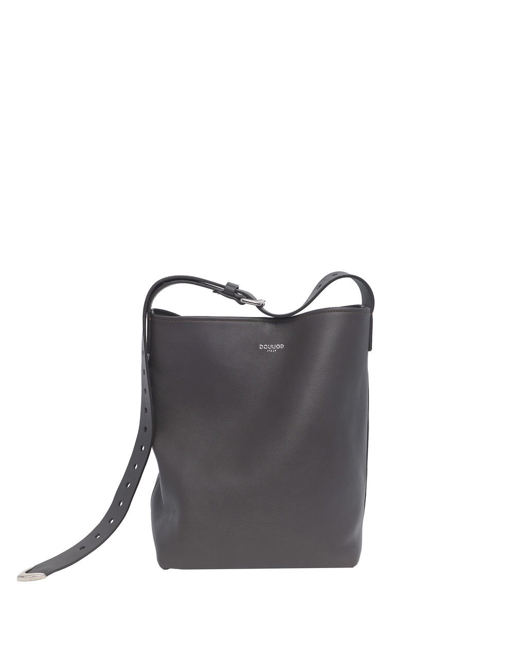 DOUUOD Borsa a Secchiello Tilla in Pelle Mousse Ebano