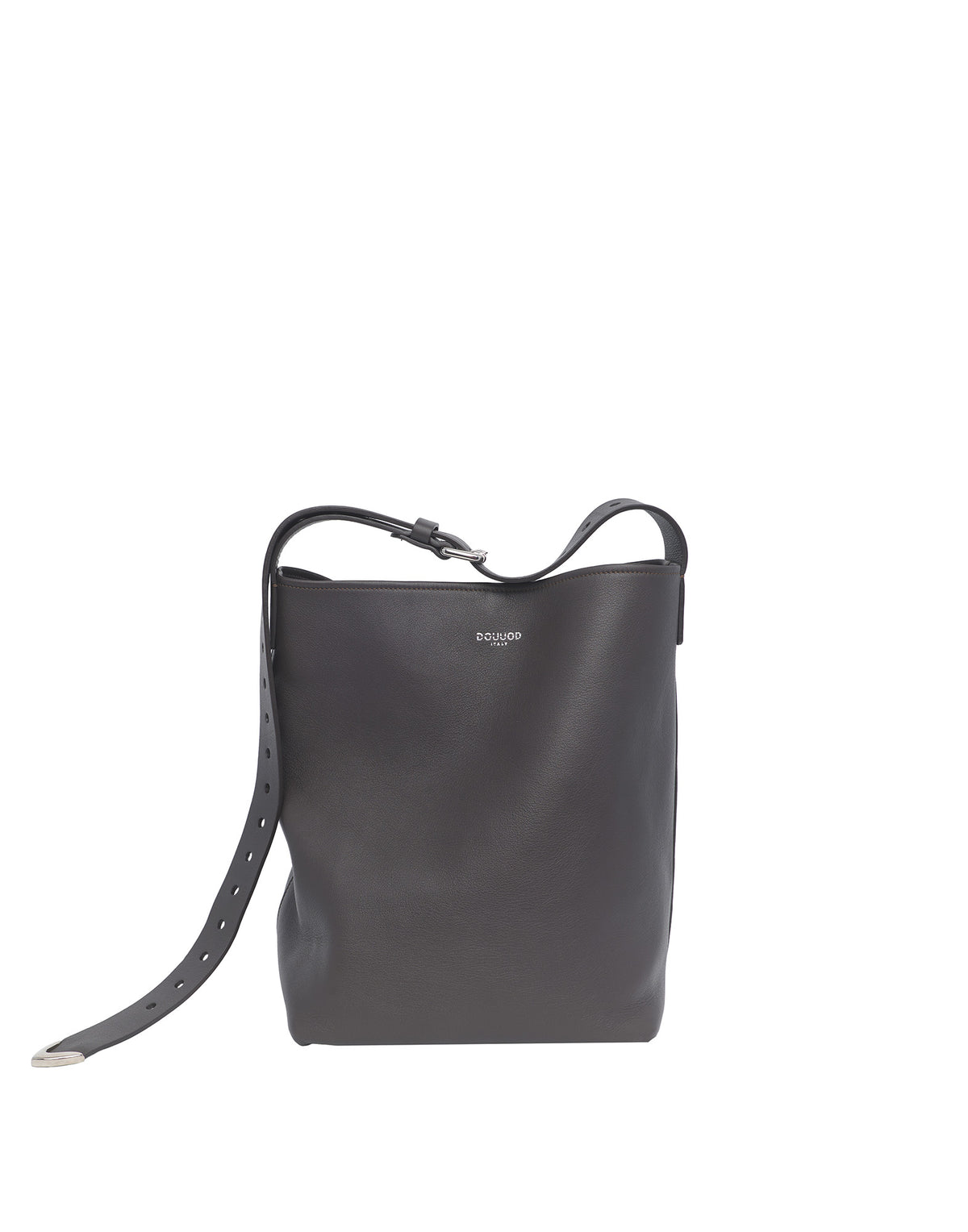 DOUUOD Borsa a Secchiello Tilla in Pelle Mousse Ebano