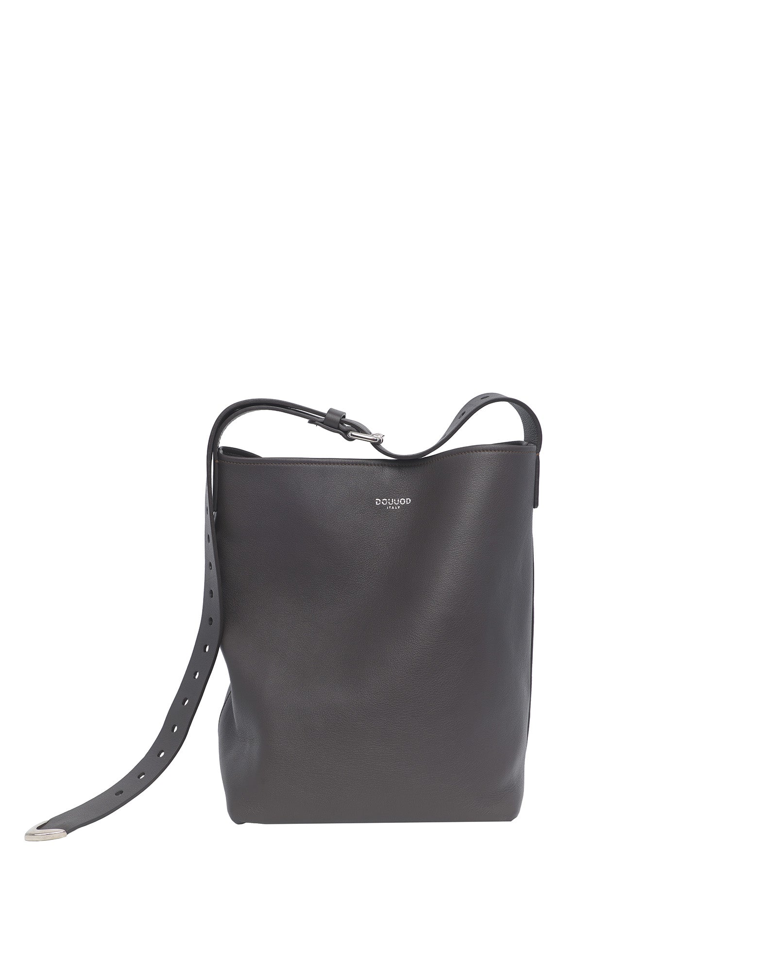 DOUUOD Borsa a Secchiello Tilla in Pelle Mousse Ebano