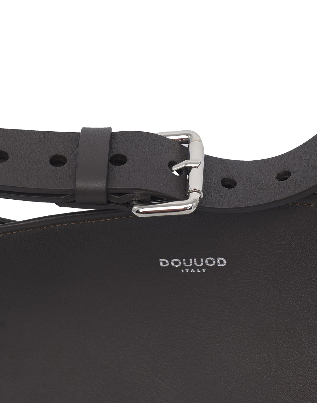 DOUUOD Borsa a Secchiello Tilla in Pelle Mousse Ebano