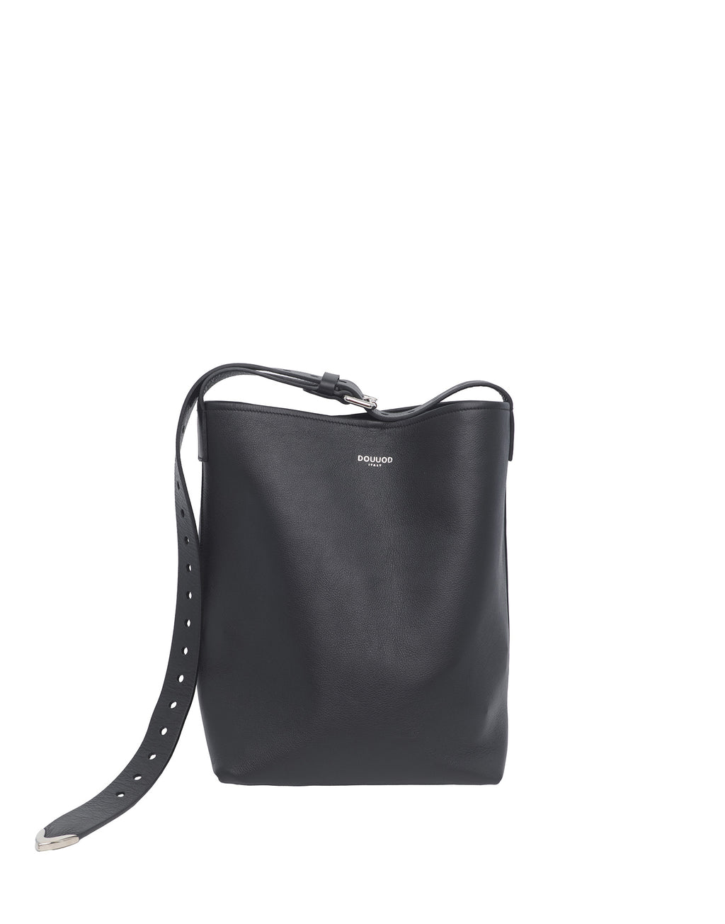 DOUUOD Borsa a Secchiello Tilla in Pelle Mousse Nera