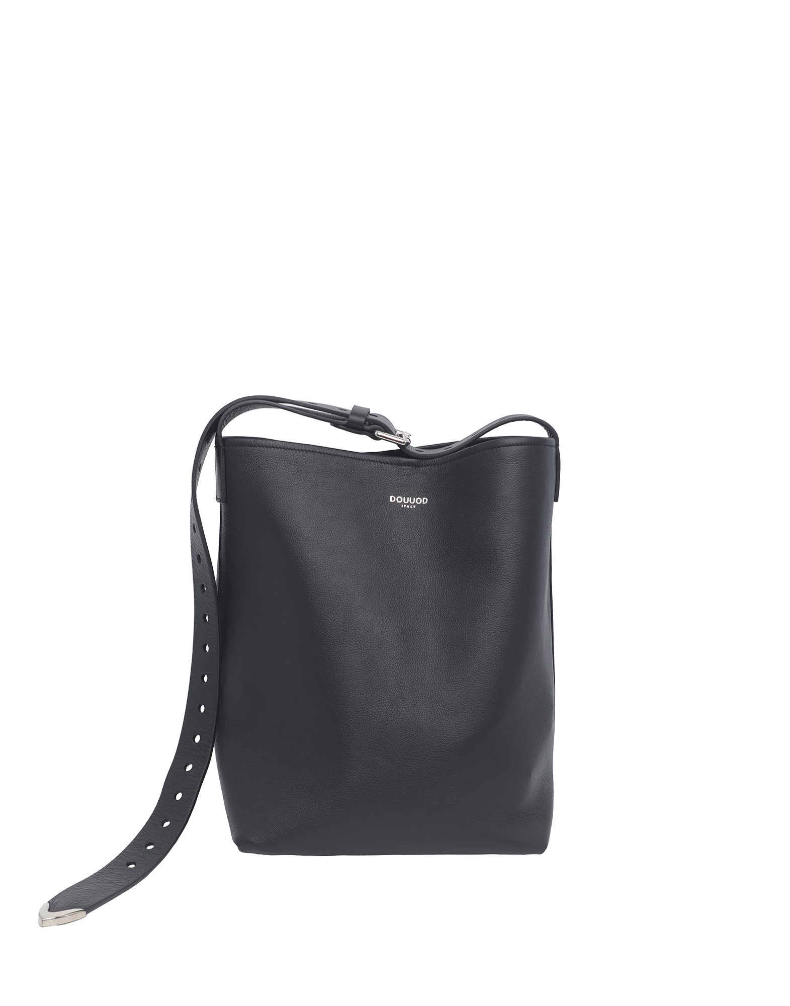 DOUUOD Borsa a Secchiello Tilla in Pelle Mousse Nera