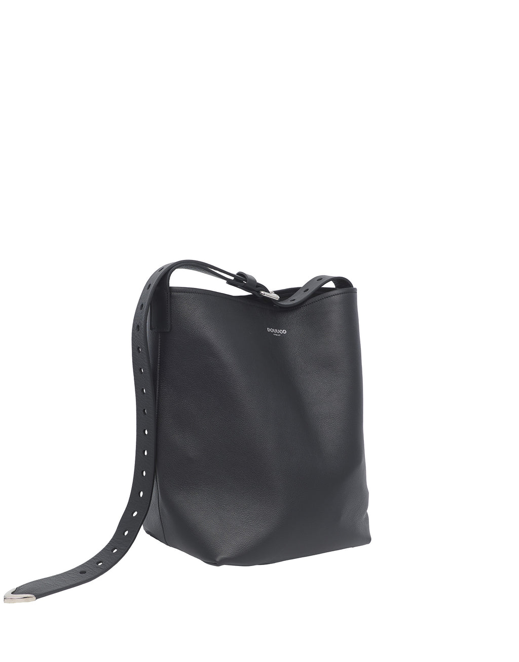 DOUUOD Borsa a Secchiello Tilla in Pelle Mousse Nera