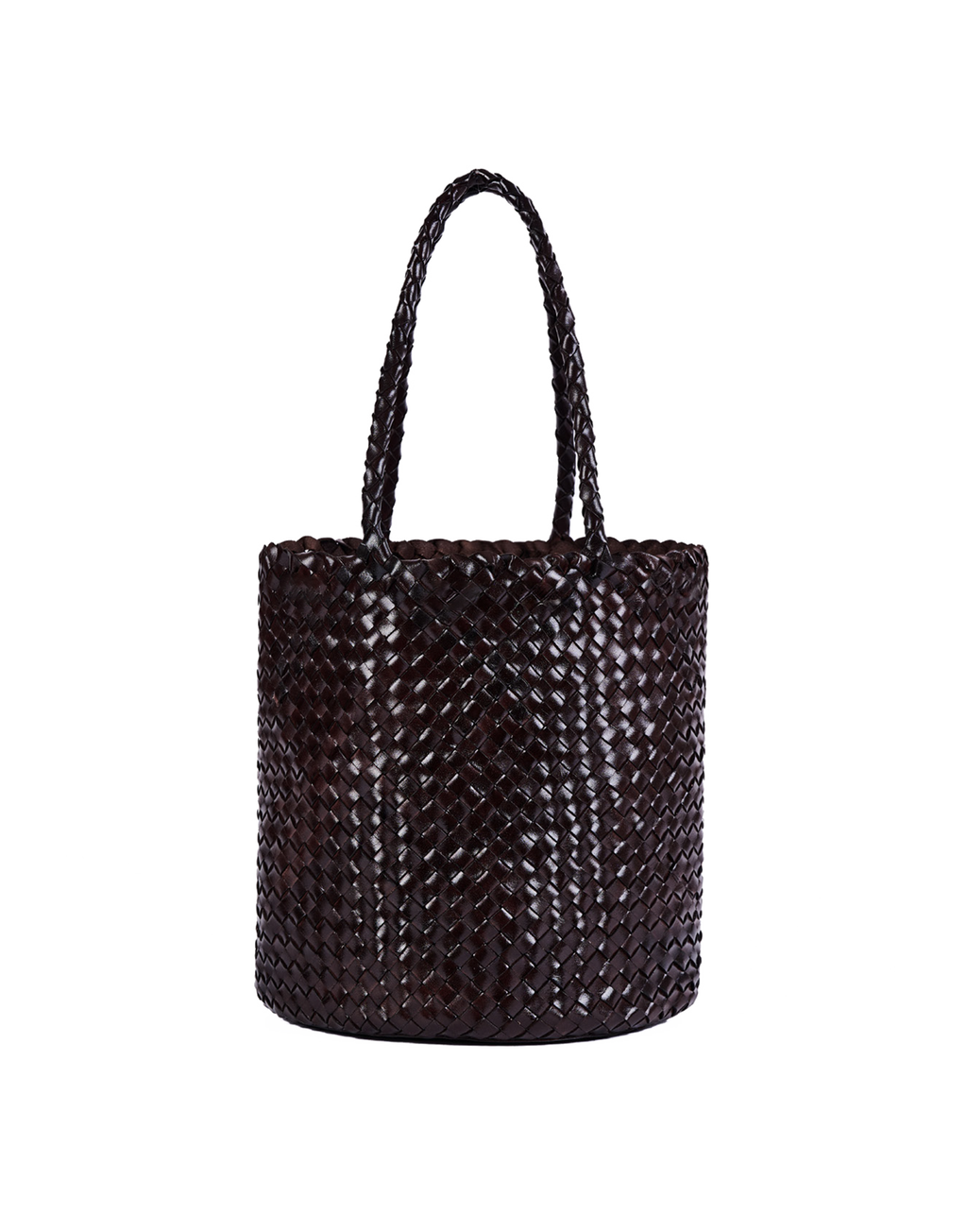 DOUUOD Borsa Secchiello in Pelle Intrecciata Testa Moro