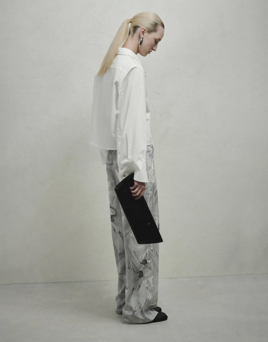 ERIKA CAVALLINI Camicia Cropped in Popeline di Cotone Bianco