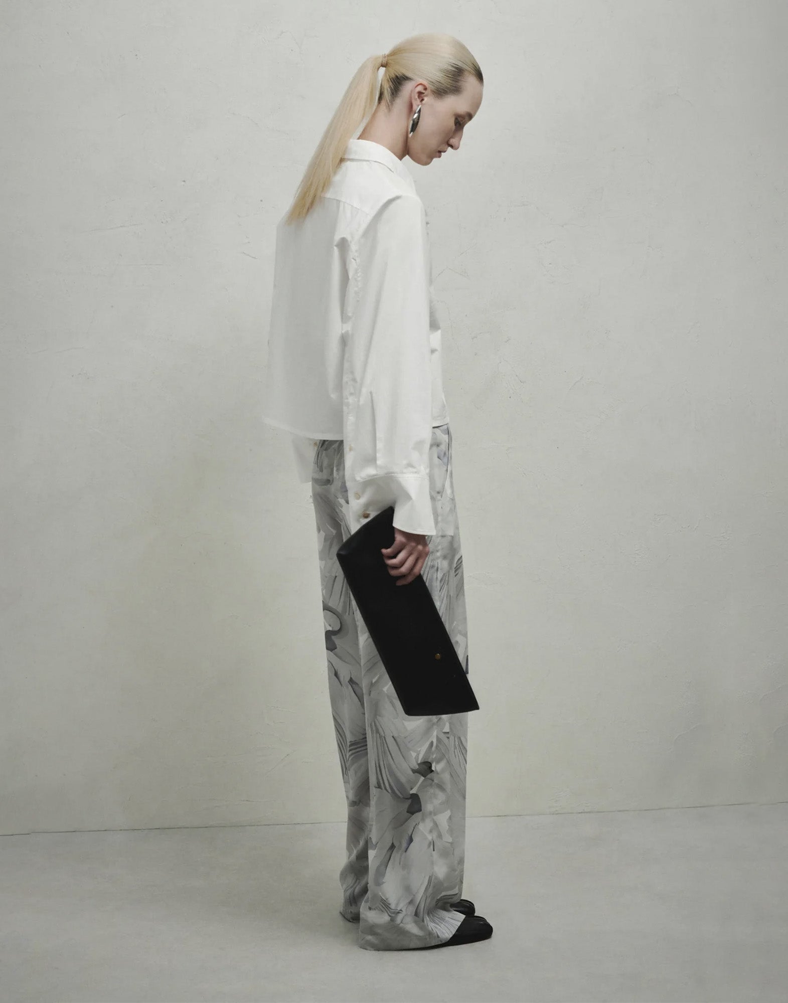 ERIKA CAVALLINI Camicia Cropped in Popeline di Cotone Bianco