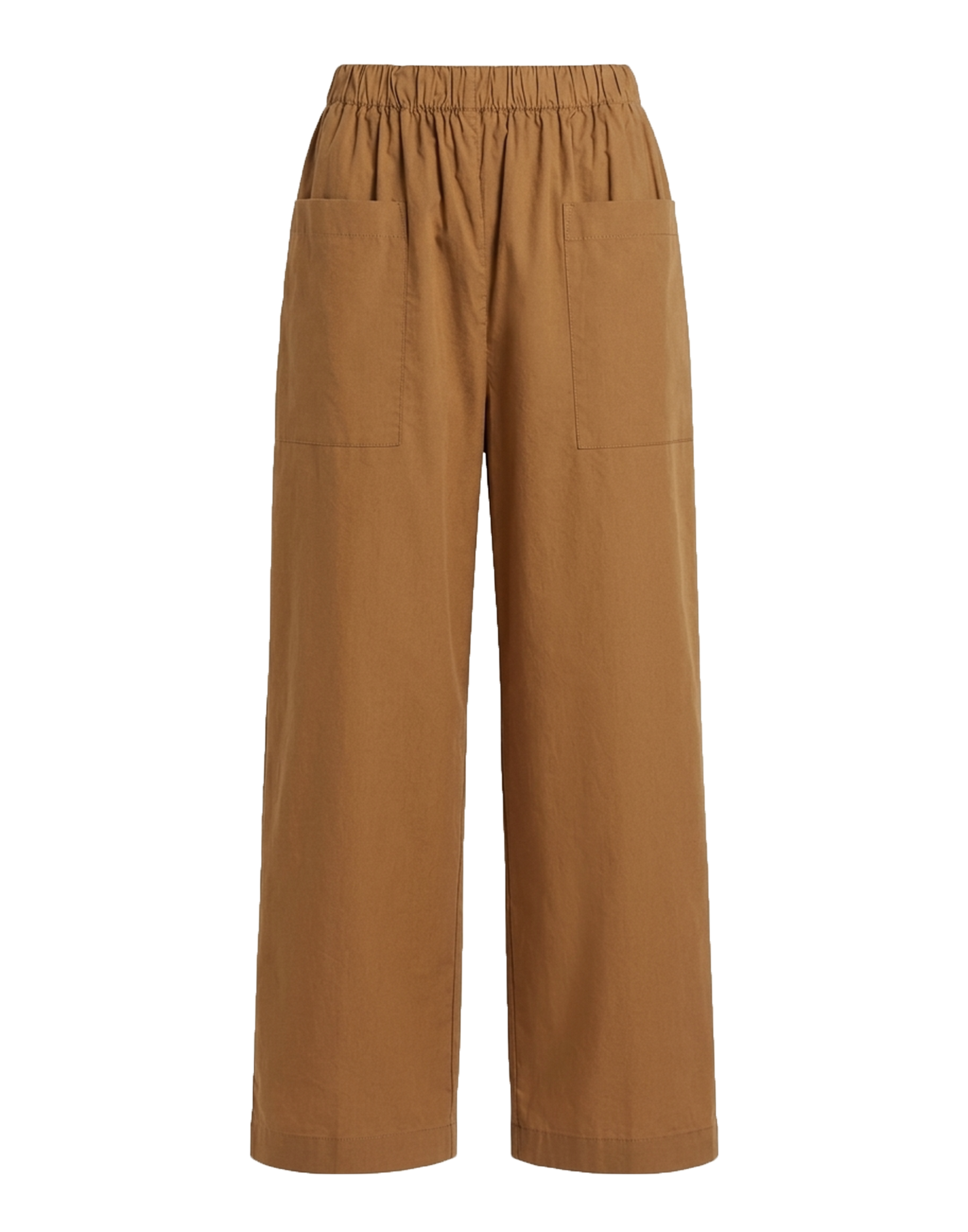 ERIKA CAVALLINI Pantalone con Elastico in Popeline Brandy
