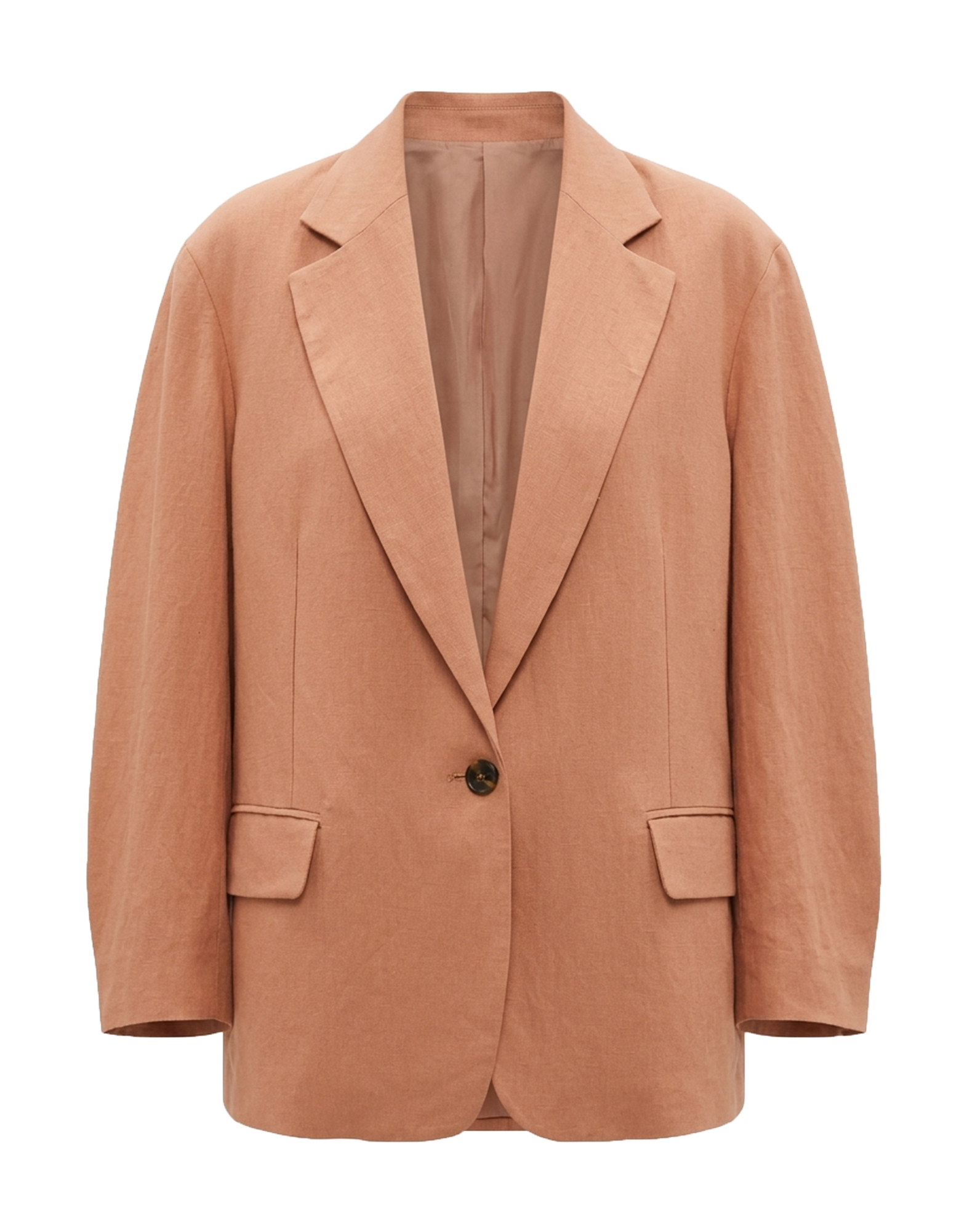 ERIKA CAVALLINI Giacca con Aperture Laterali in Lino e Viscosa Cotto