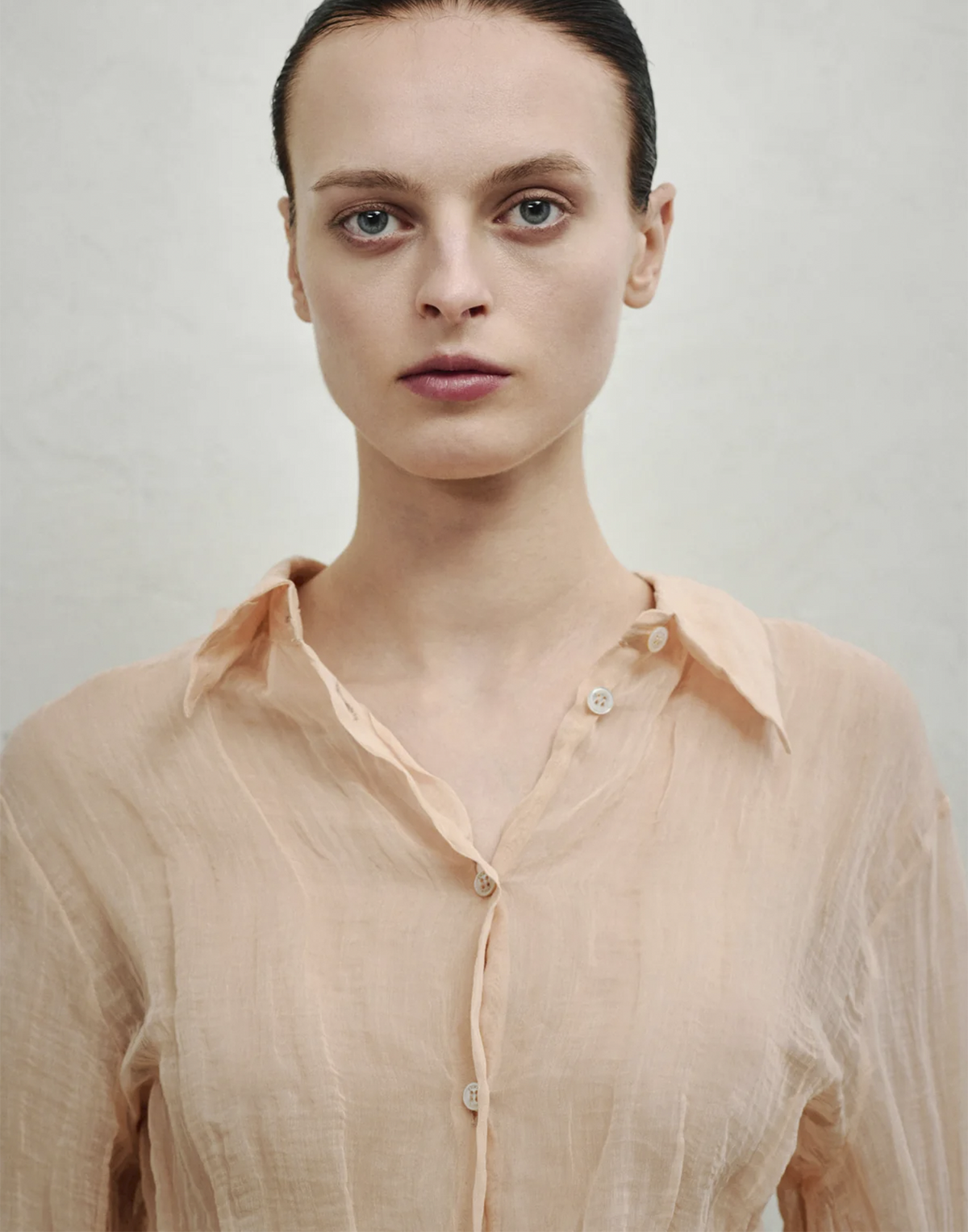 ERIKA CAVALLINI Chemisier Alda en organza métallisé Marsala