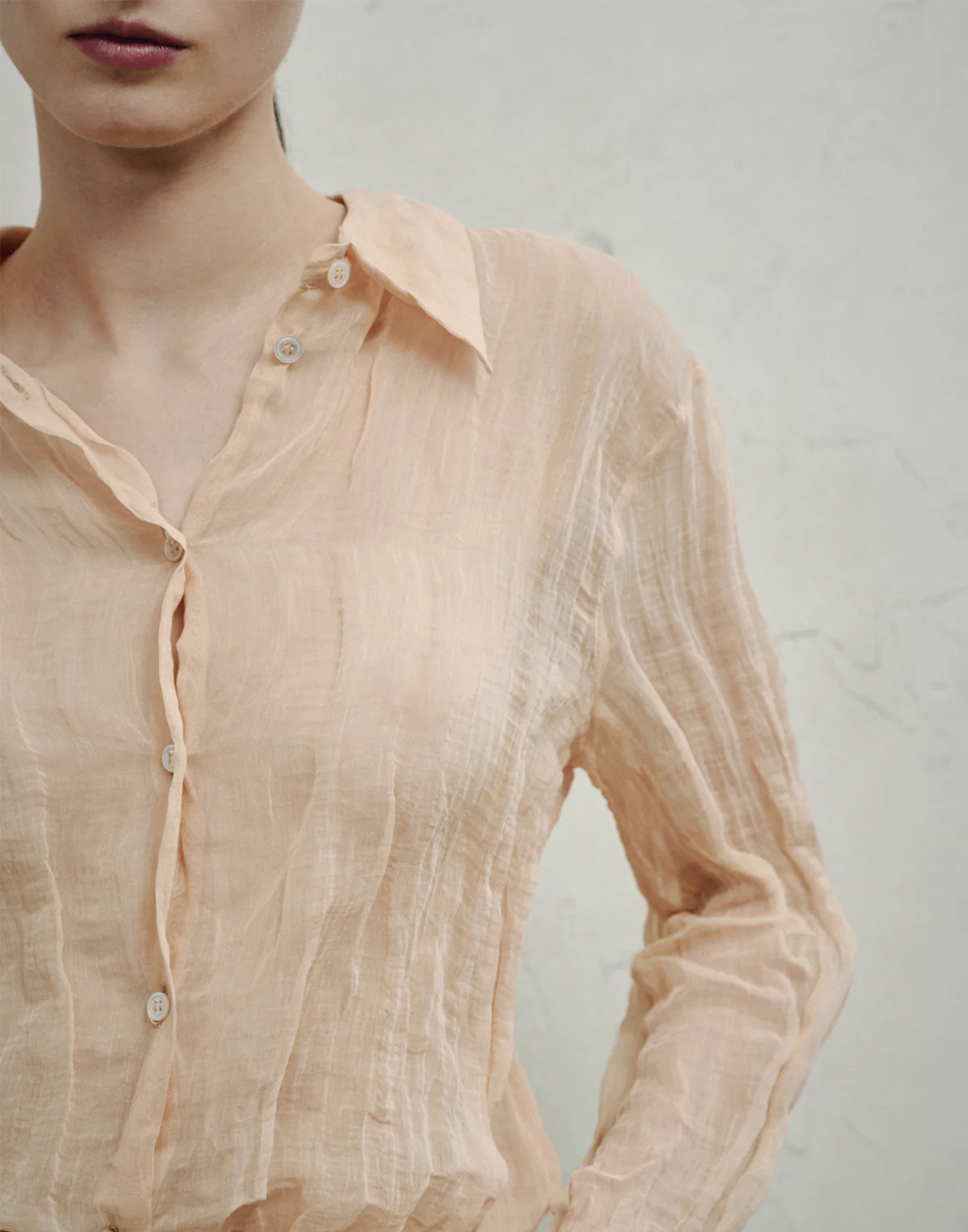 ERIKA CAVALLINI Camicia Alda in Organza Metal Marsala