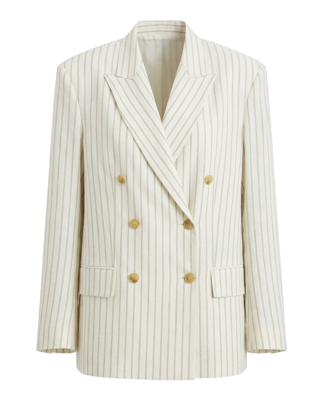 ERIKA CAVALLINI Giacca Doppiopetto in Viscosa Gessata