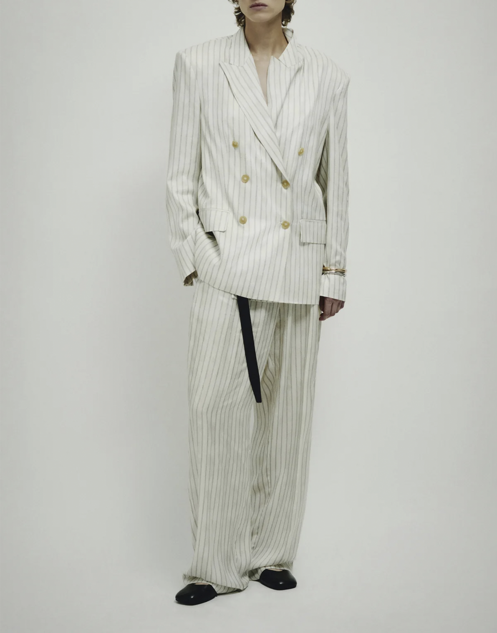 ERIKA CAVALLINI Giacca Doppiopetto in Viscosa Gessata