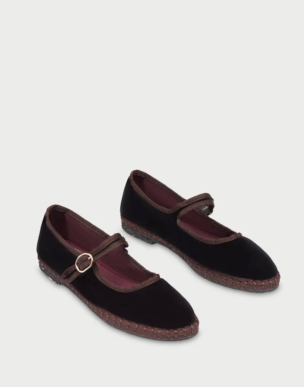 FLABELUS Friulane Mary Jane Sethe in Velluto Nero