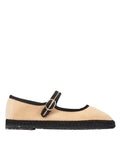 FLABELUS Friulane Mary Jane Theodora in Velluto Beige