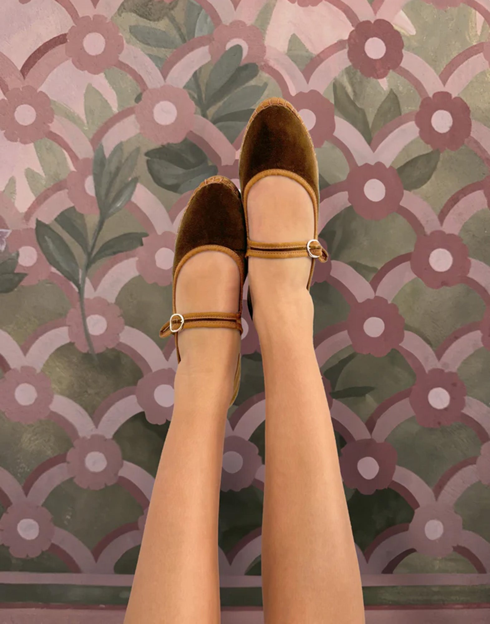 FLABELUS Friulane Mary Jane Yoki in Velluto Marrone