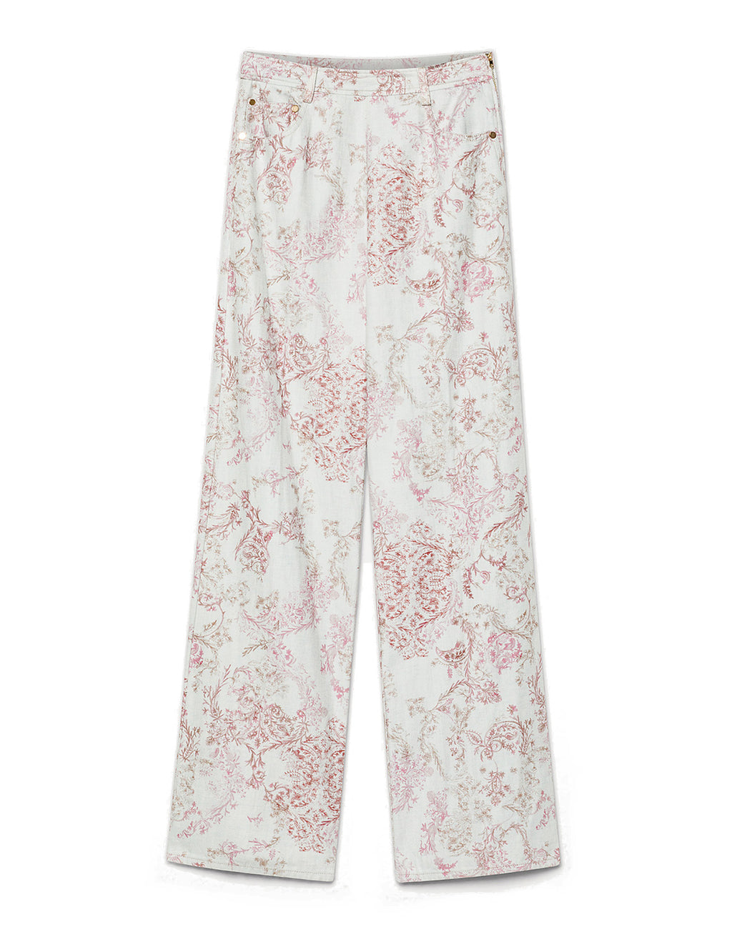 FORTE FORTE Pantalone 5 Tasche in Denim “Nontiscordardime” Peonia
