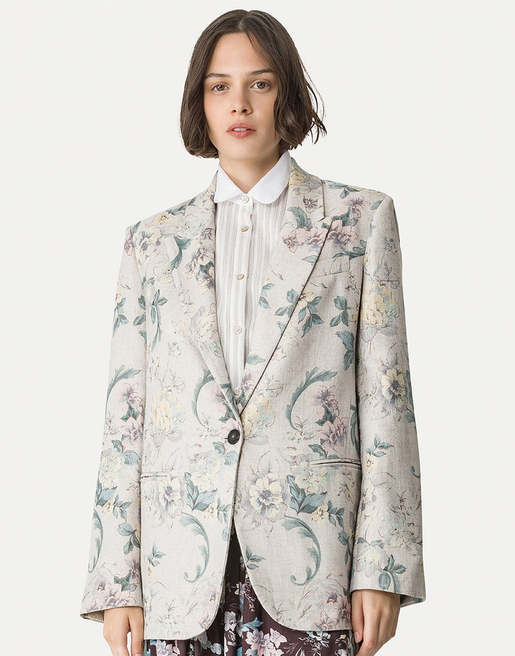FORTE FORTE Giacca in Misto Lino “Peonia My Love” Glicine