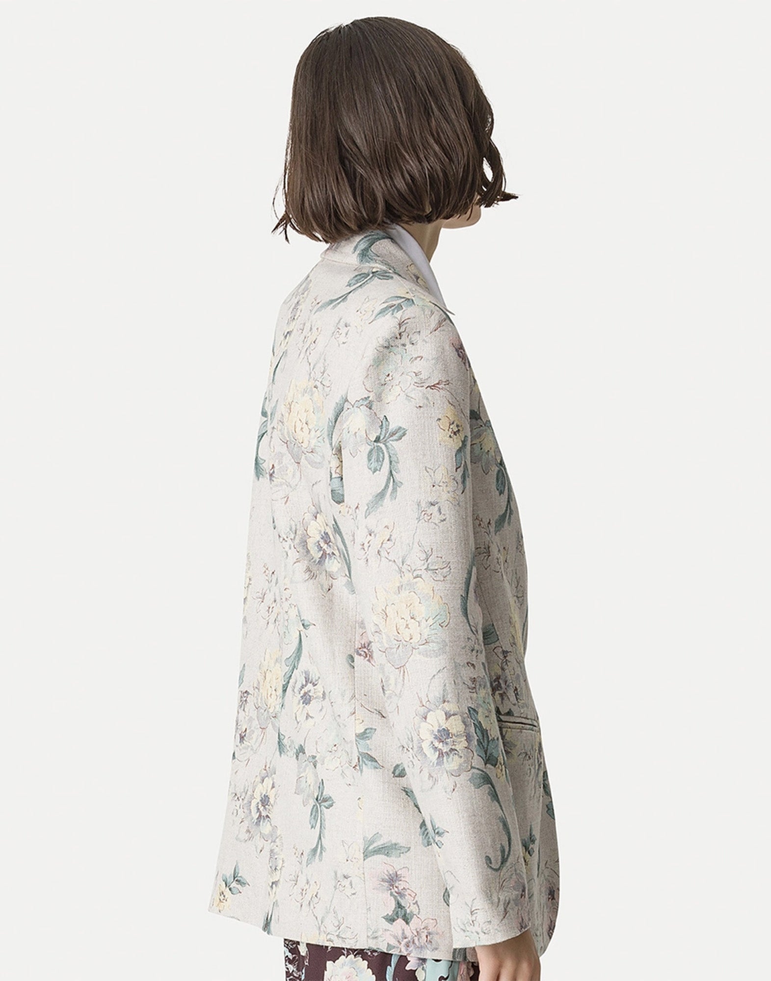 FORTE FORTE Giacca in Misto Lino “Peonia My Love” Glicine