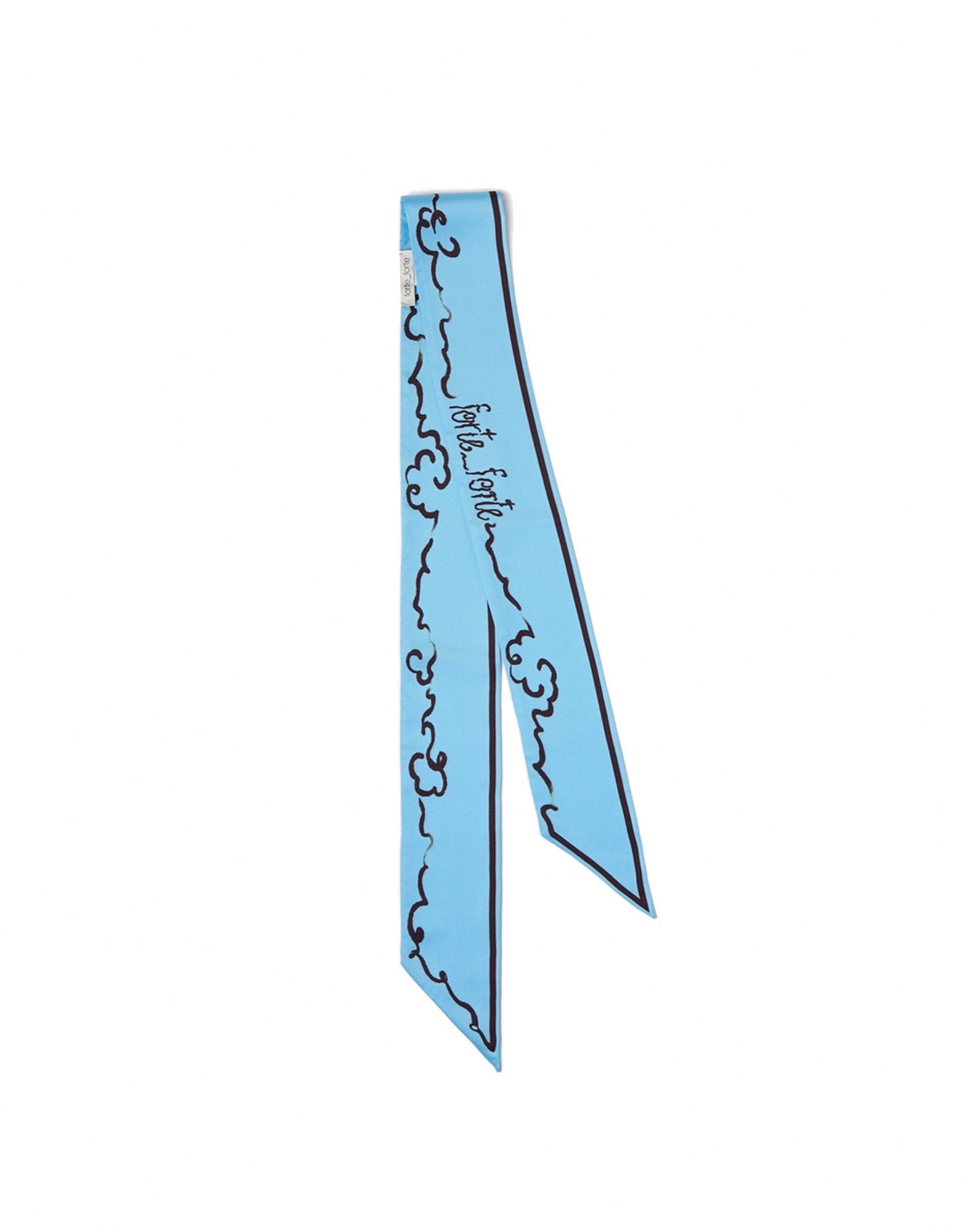 FORTE FORTE Bandeau “Peonia My Love” in Twill Azure